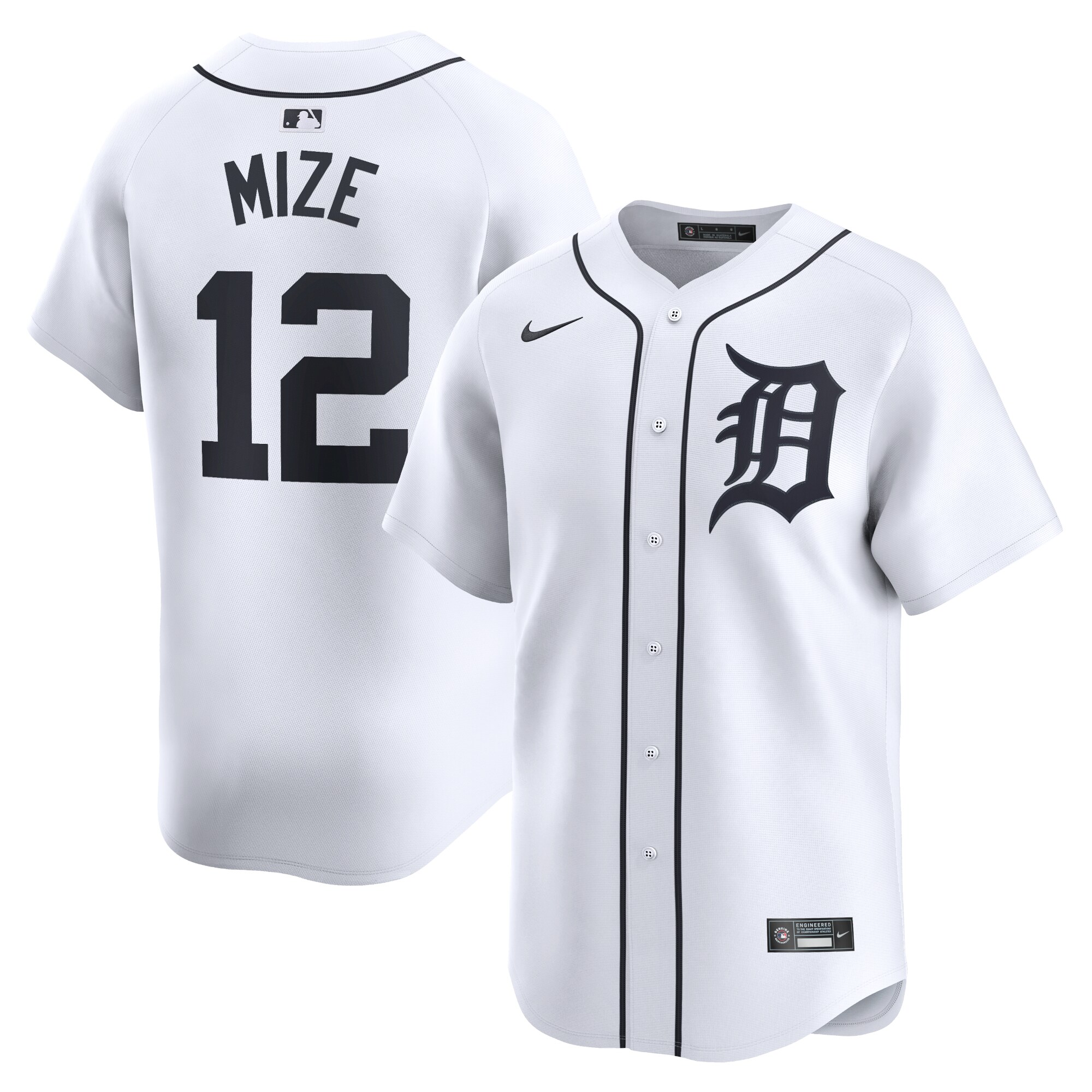 Casey Mize Detroit Tigers Home Limited Player Jersey - White cheap jerseys for sale - CheapJerseys.Shop
