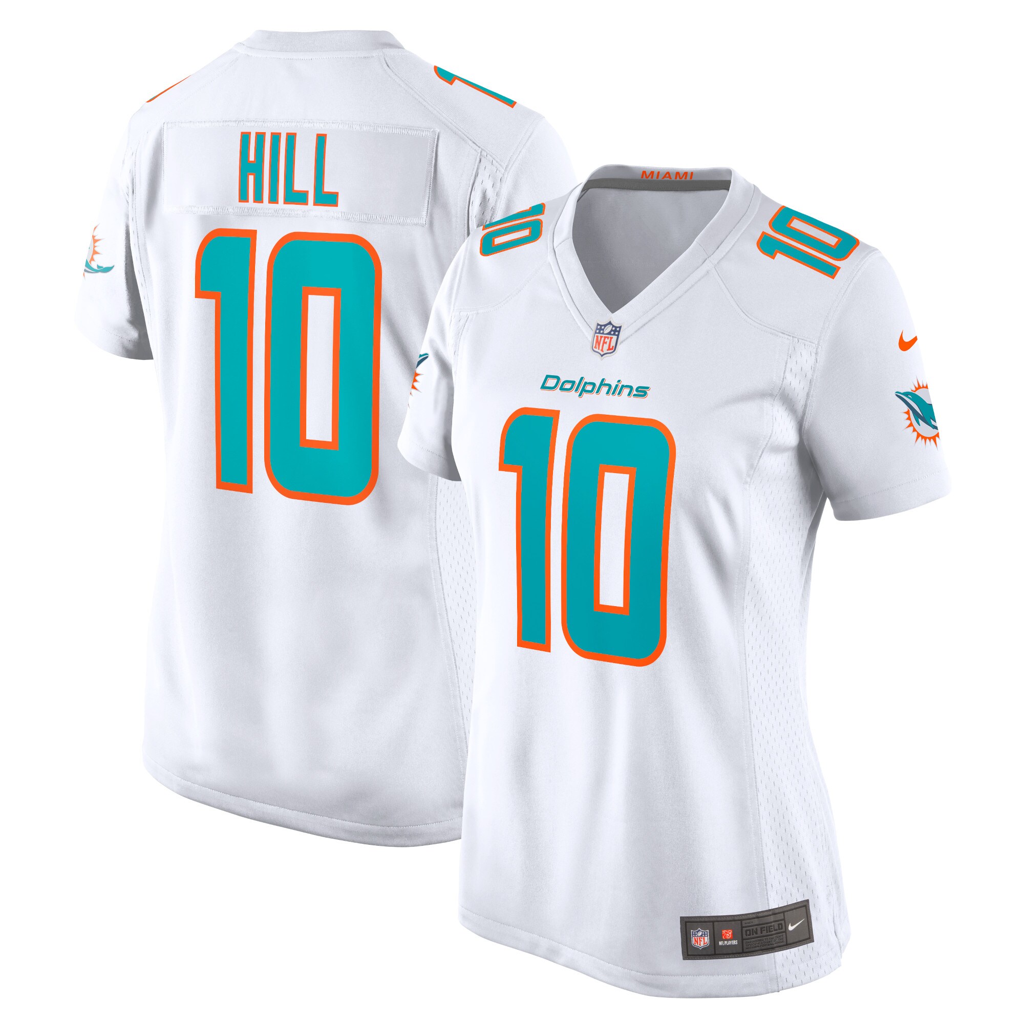 Tyreek Hill Miami Dolphins Women's Player Jersey - White cheap jerseys for sale - CheapJerseys.Shop