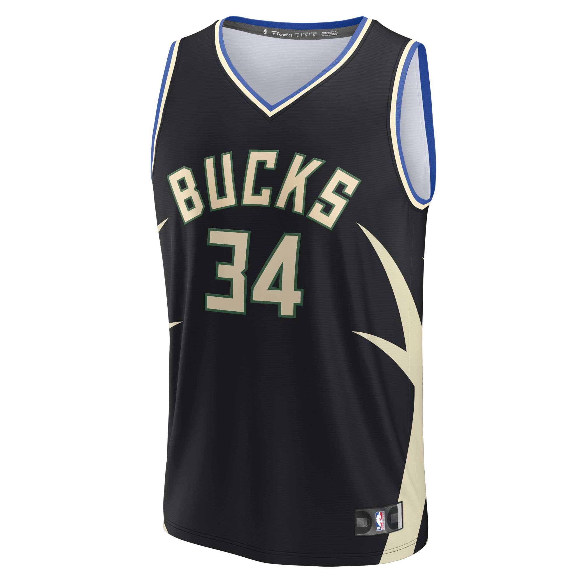 Giannis Antetokounmpo Milwaukee Bucks Fanatics Fast Break Replica Player Jersey - Statement Edition - Black cheap jerseys for sale - CheapJerseys.Shop
