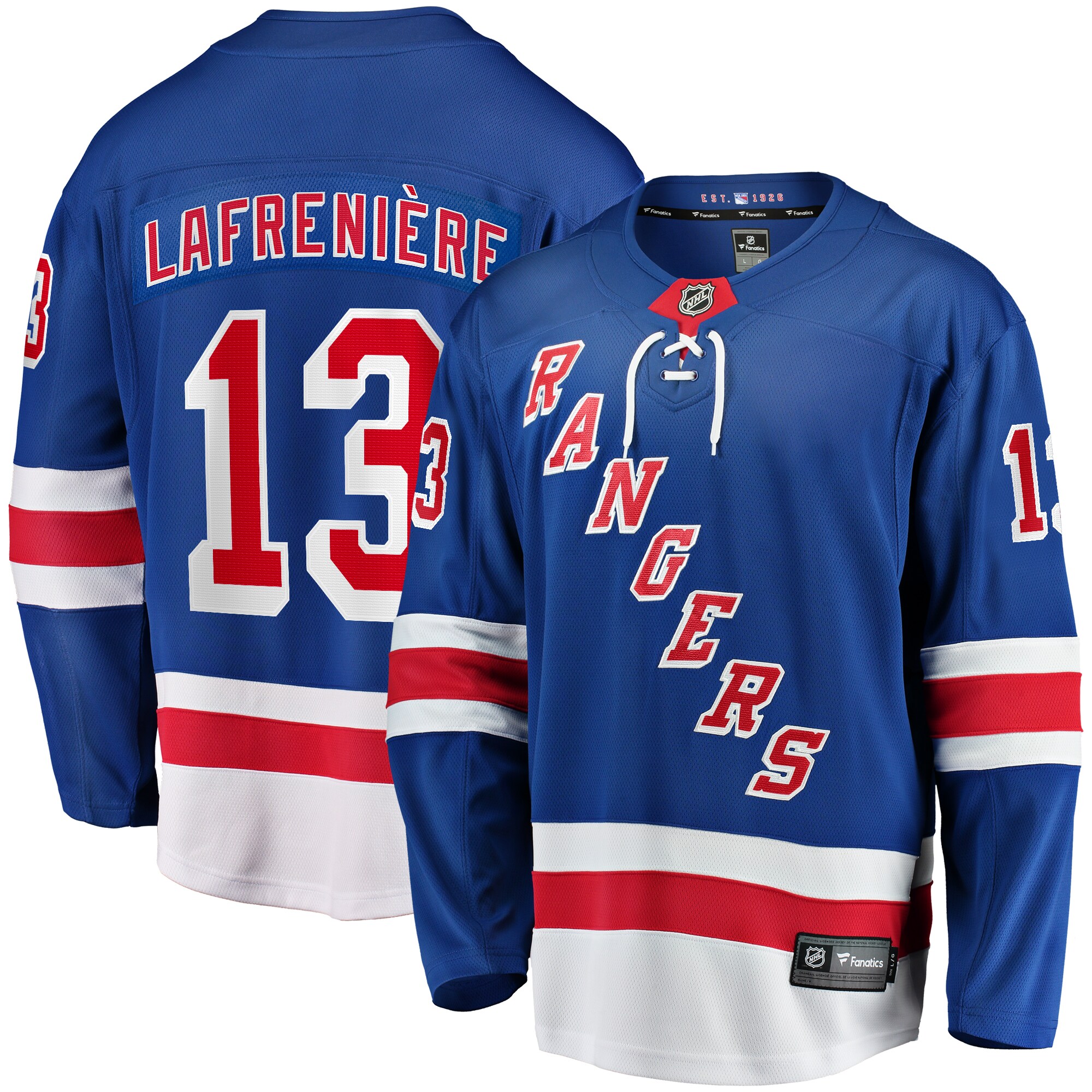 Alexis Lafreniere New York Rangers Fanatics Home Breakaway Jersey - Blue cheap jerseys for sale - CheapJerseys.Shop
