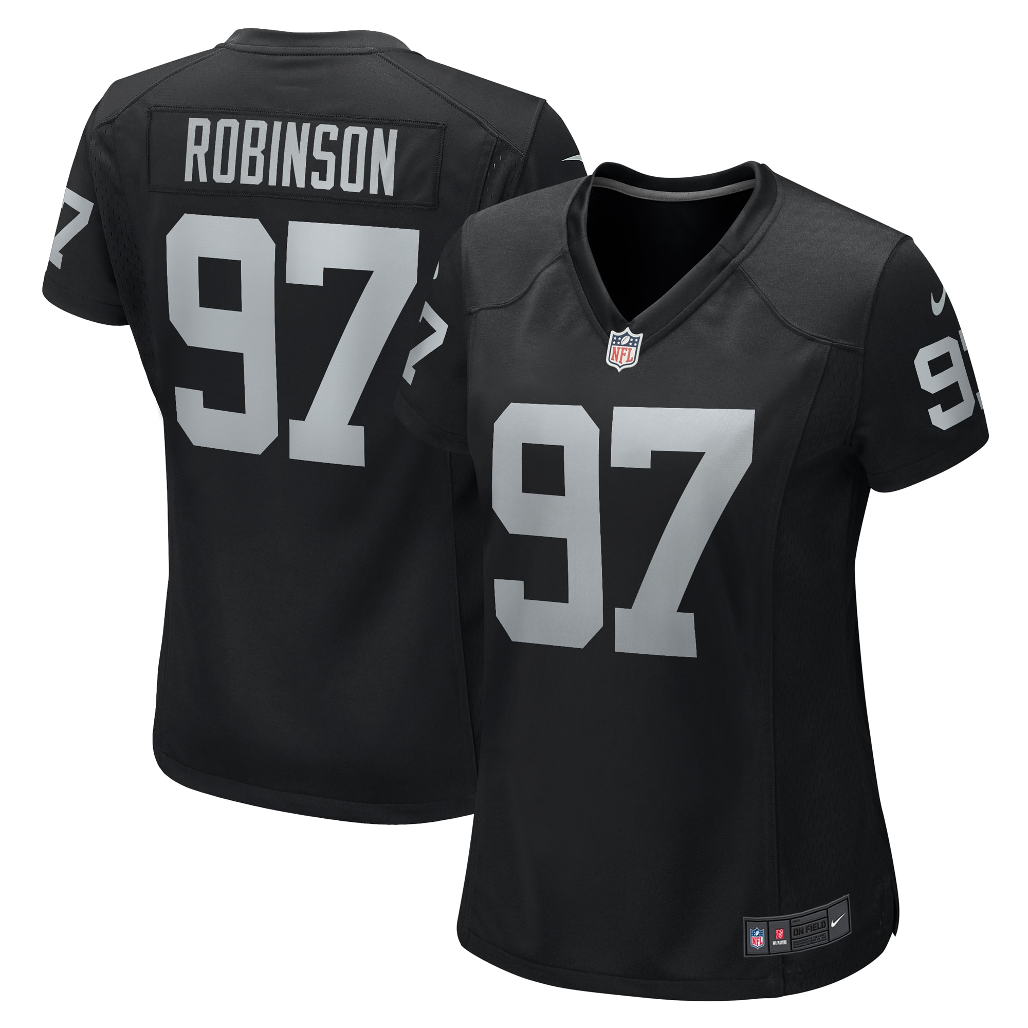 Janarius Robinson Las Vegas Raiders Women's Team Game Jersey - Black cheap jerseys for sale - CheapJerseys.Shop