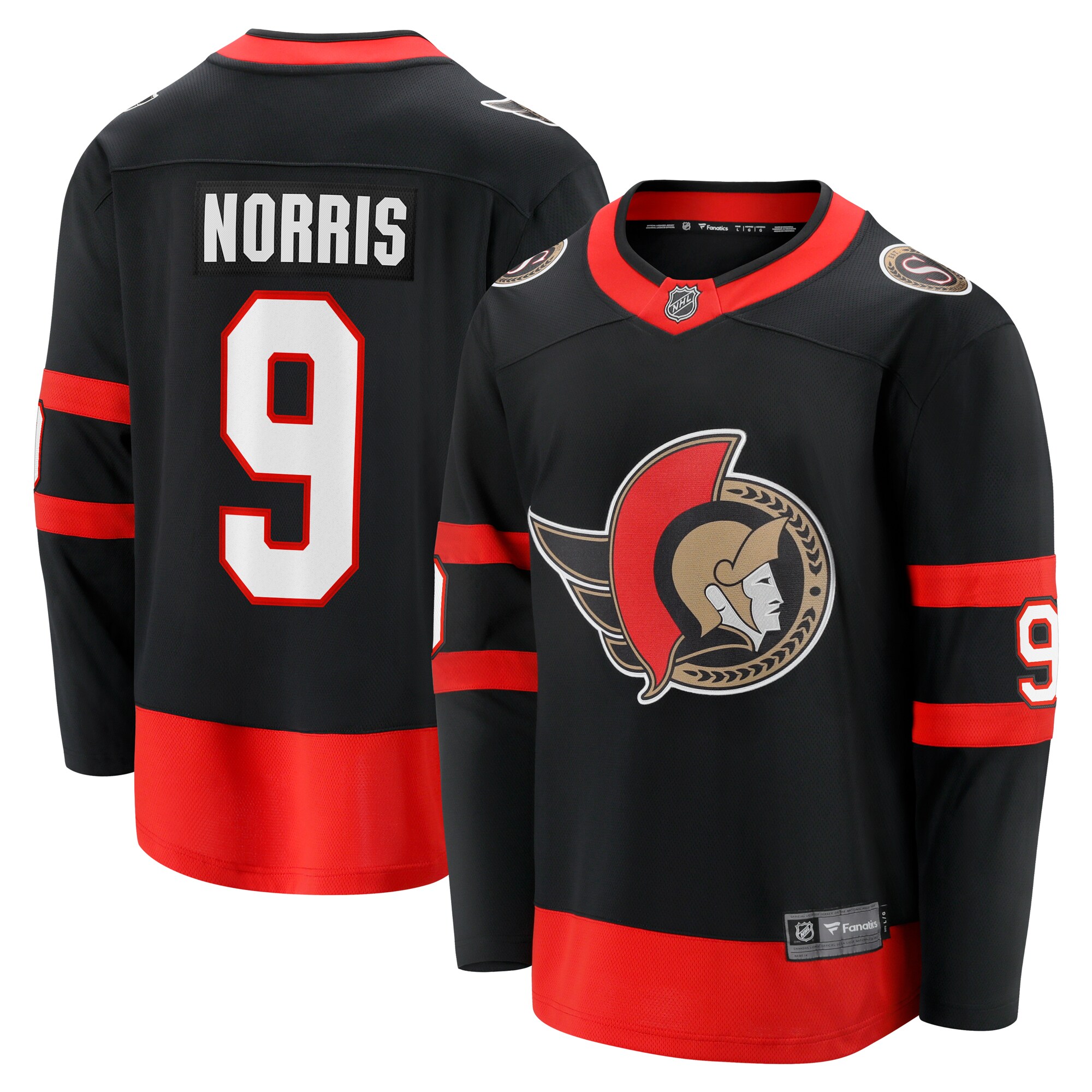Josh Norris Ottawa Senators Fanatics Home Breakaway Jersey - Black cheap jerseys for sale - CheapJerseys.Shop