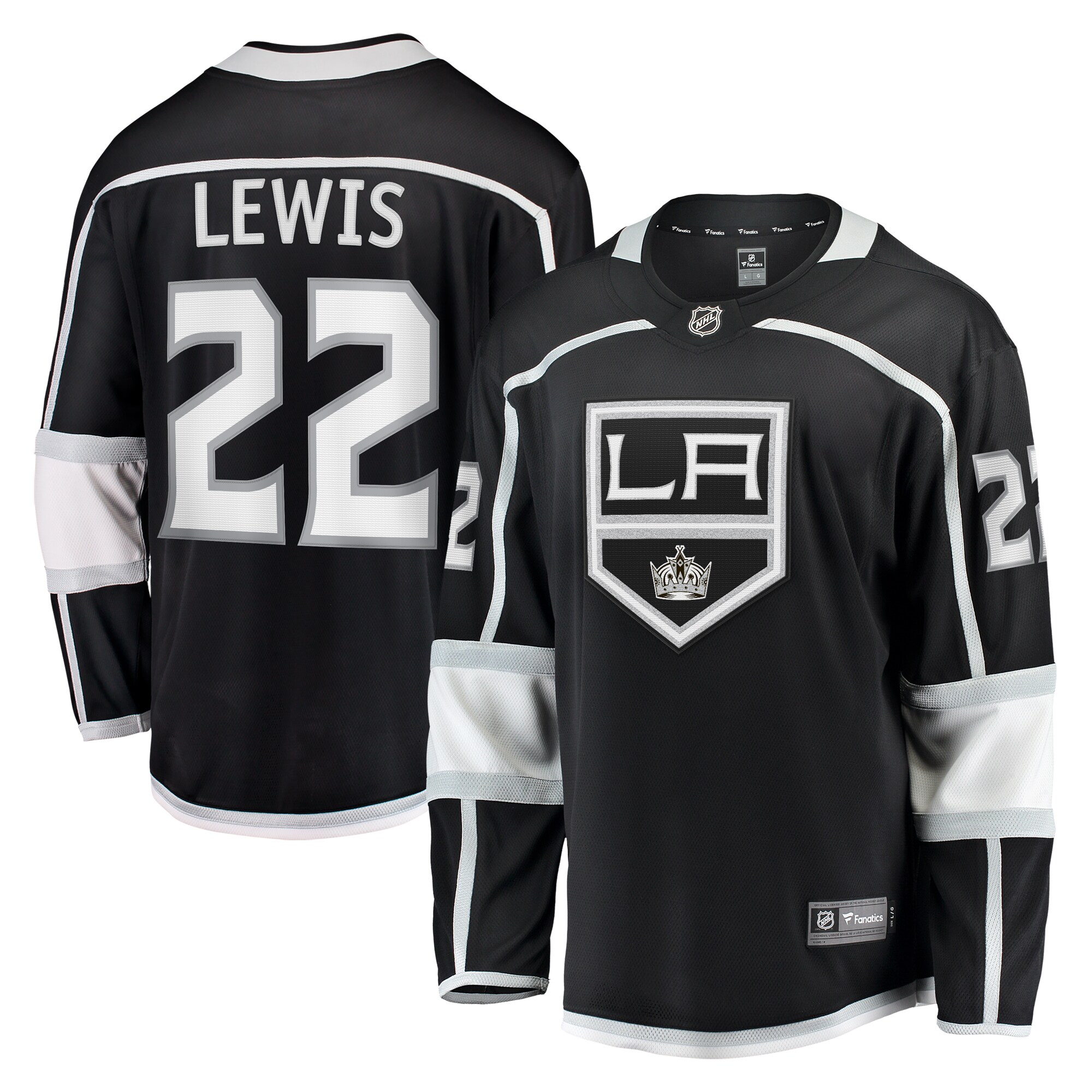 Trevor Lewis Los Angeles Kings Fanatics Home Breakaway Jersey - Black cheap jerseys for sale - CheapJerseys.Shop