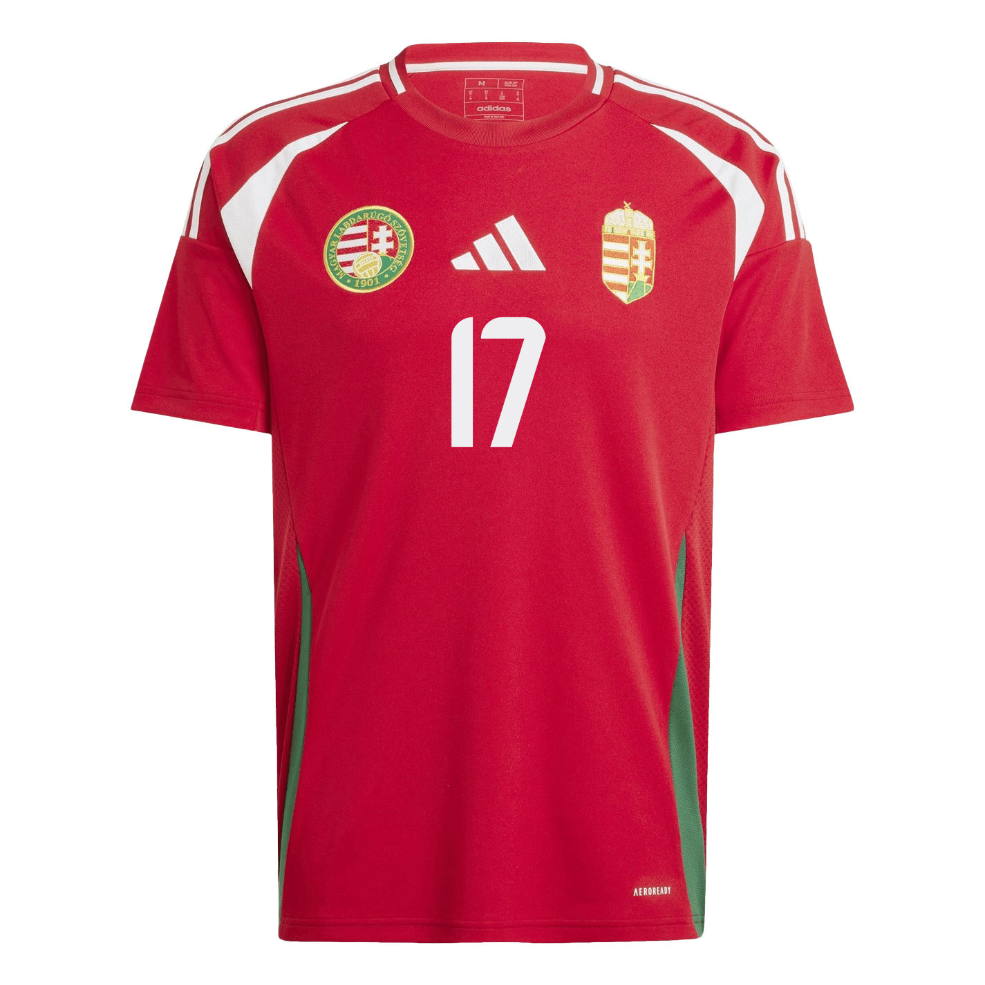 Callum Styles 17 Hungary National Team 2024/25 Home Men Jersey - Red cheap jerseys for sale - CheapJerseys.Shop