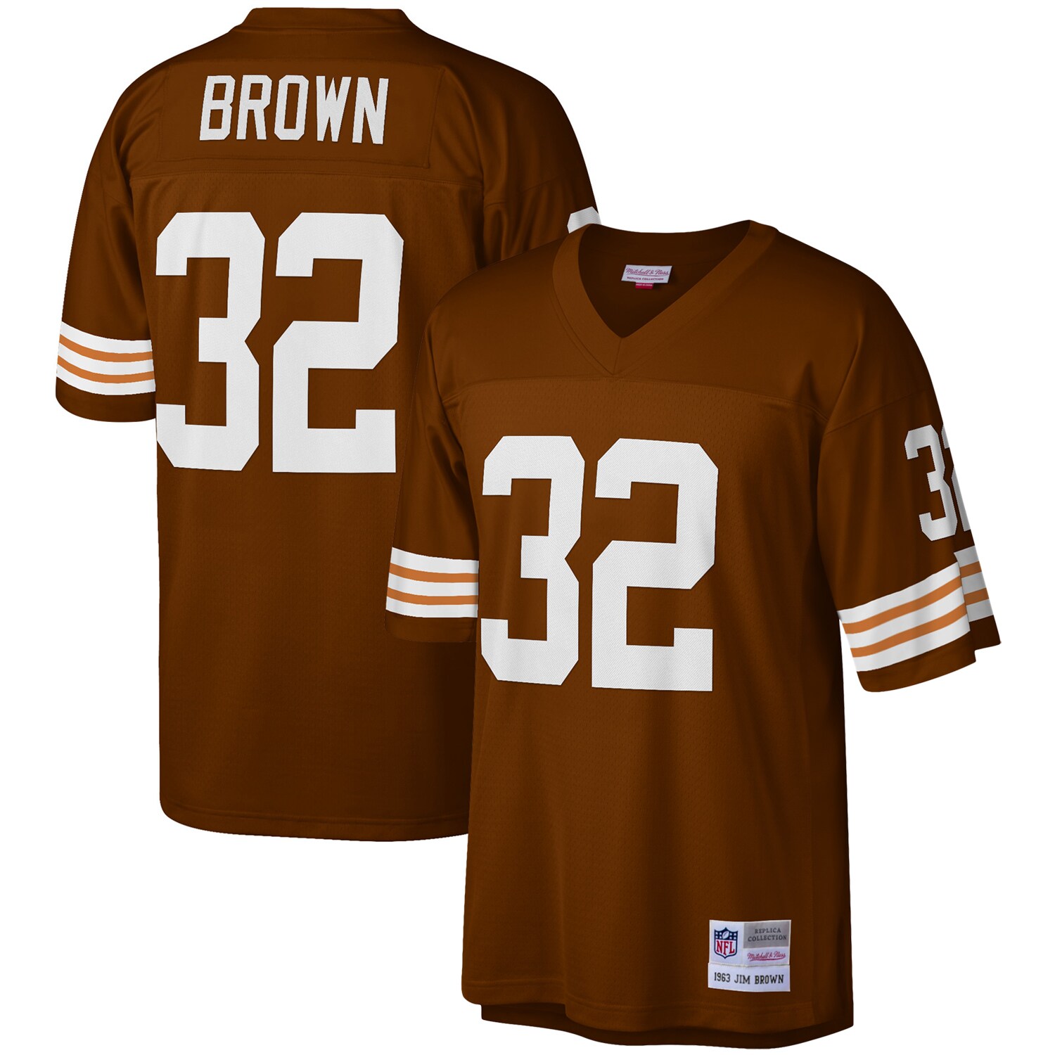 Jim Brown Cleveland Browns Mitchell & Ness Legacy Replica Jersey - Brown cheap jerseys for sale - CheapJerseys.Shop