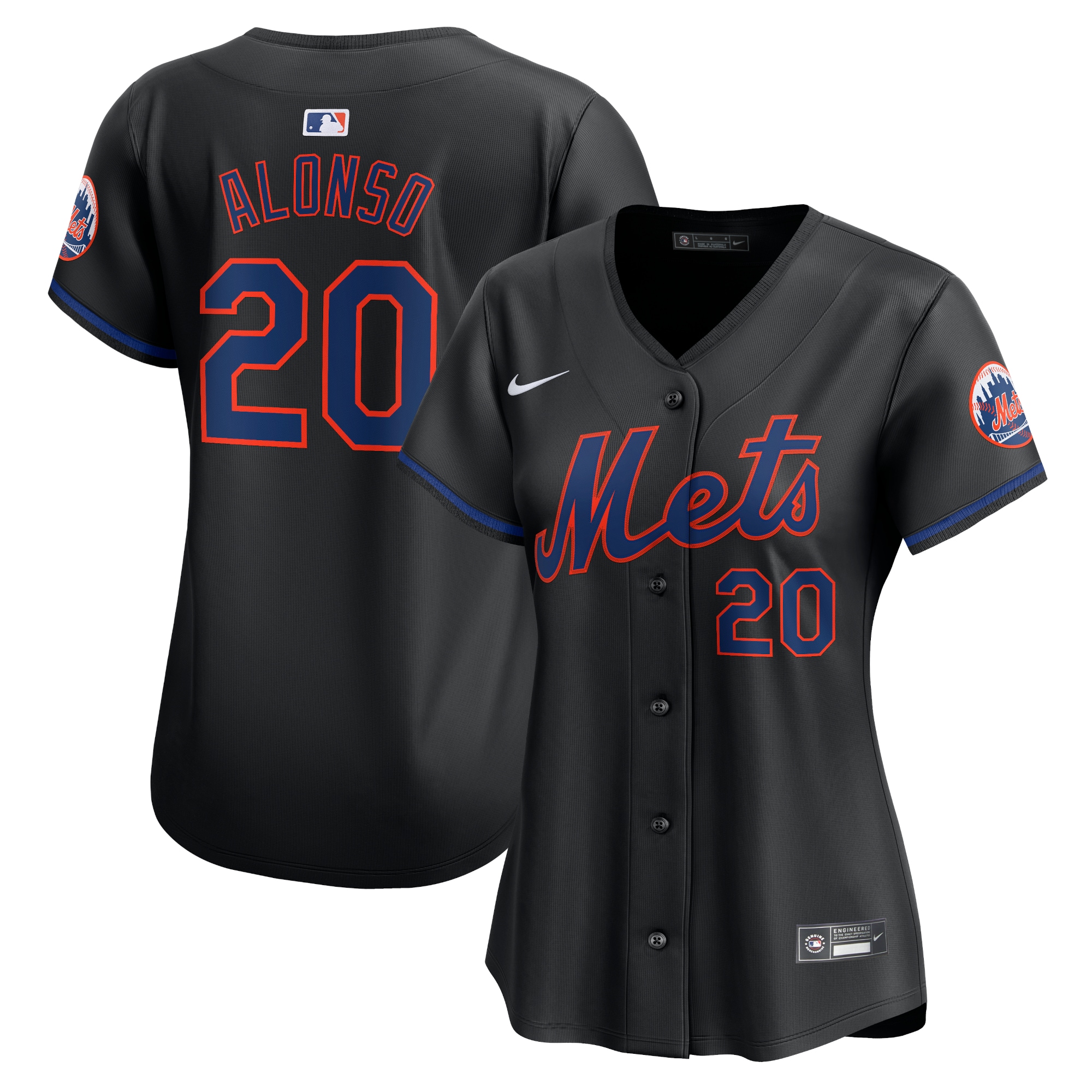 Pete Alonso New York Mets Women's Alternate Limited Player Jersey\u00c2\u00a0\u00e2\u20ac\u201c Black cheap jerseys for sale - CheapJerseys.Shop