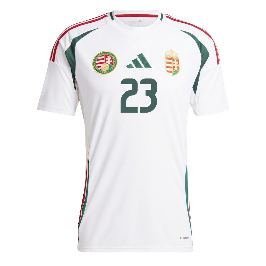 Kevin Csoboth 23 Hungary National Team 2024/25 Away Men Jersey - White cheap jerseys for sale - CheapJerseys.Shop