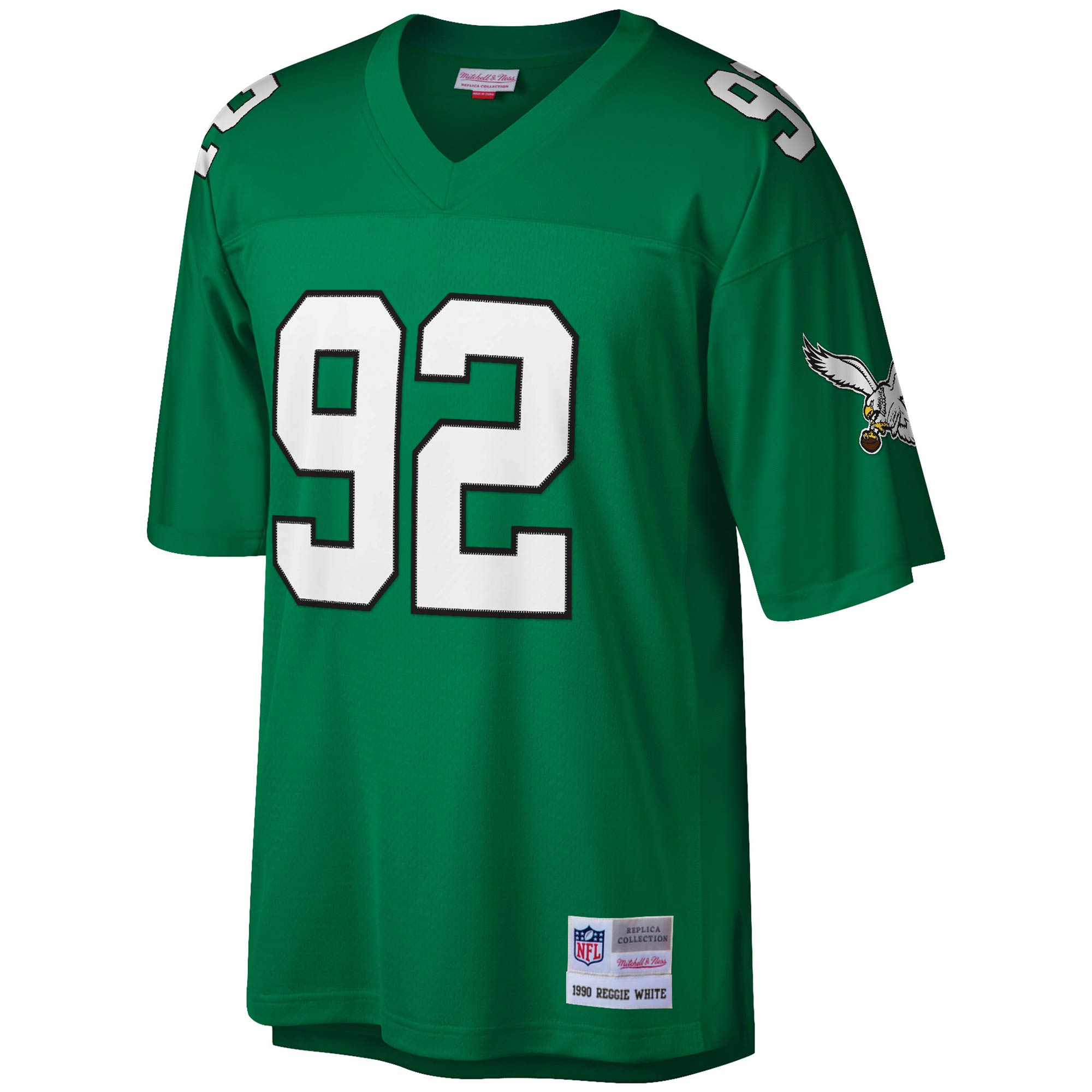 Reggie White Philadelphia Eagles Mitchell & Ness Legacy Replica Jersey - Kelly Green cheap jerseys for sale - CheapJerseys.Shop