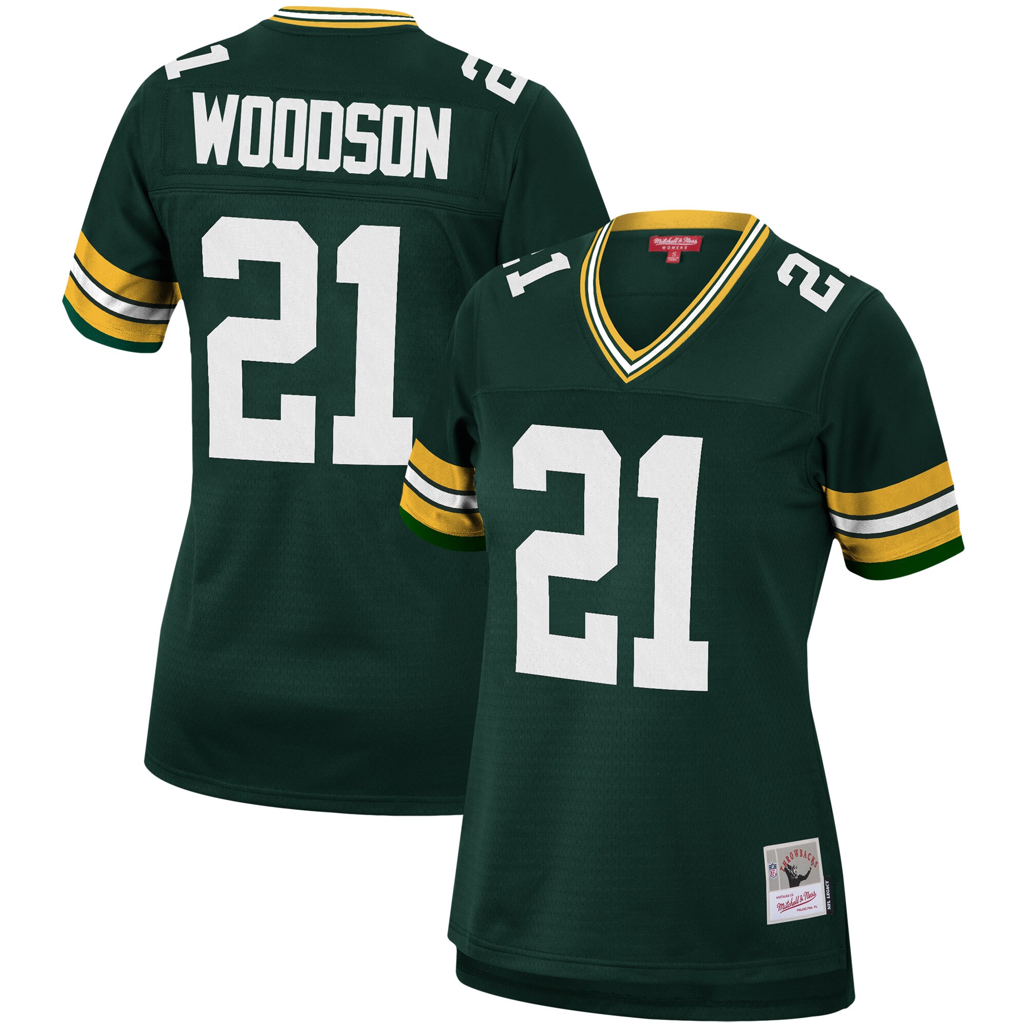 Charles Woodson Green Bay Packers Mitchell & Ness Women's 2010 Legacy Replica Player Jersey - Green cheap jerseys for sale - CheapJerseys.Shop