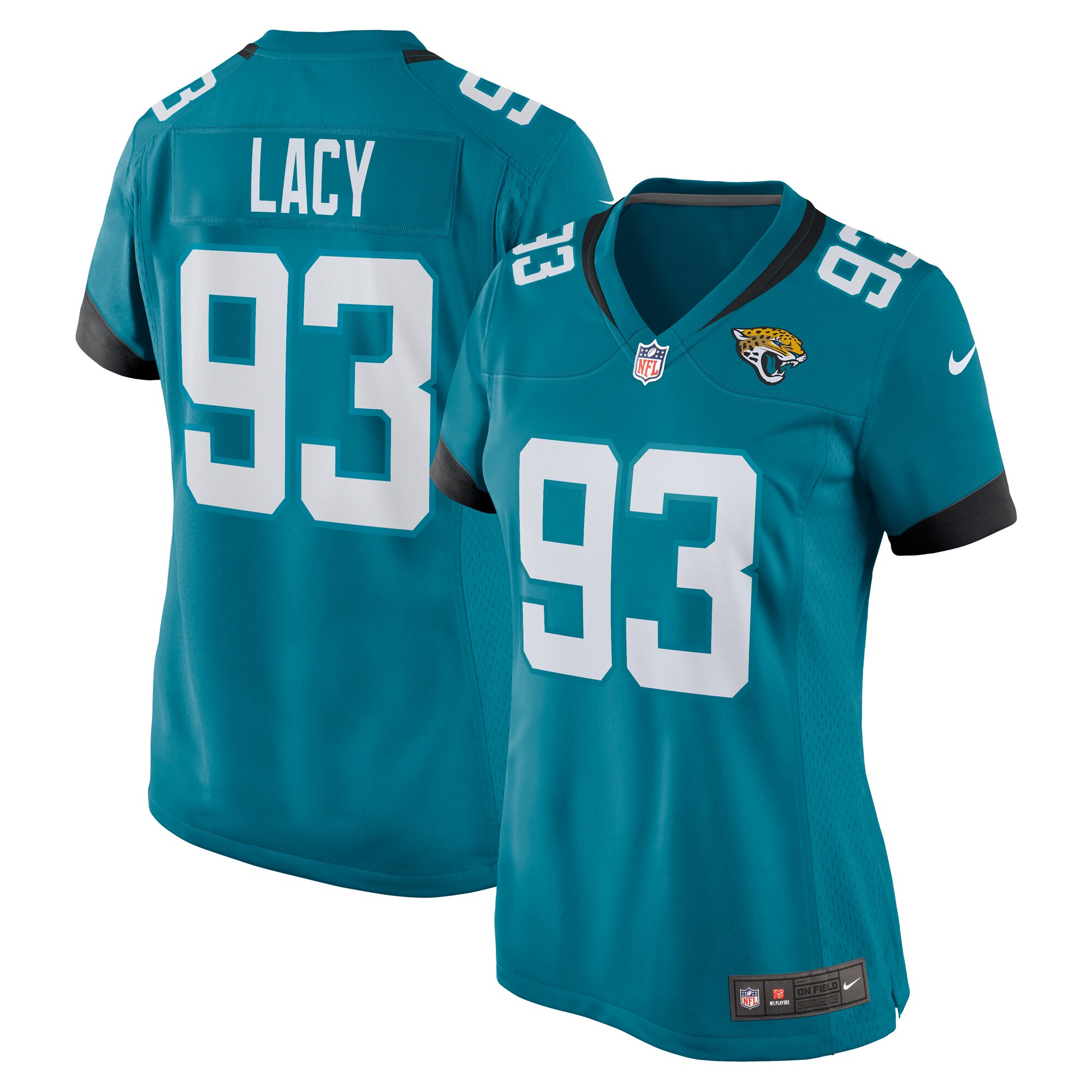 Tyler Lacy Jacksonville Jaguars Women's Team Game Jersey - Teal cheap jerseys for sale - CheapJerseys.Shop