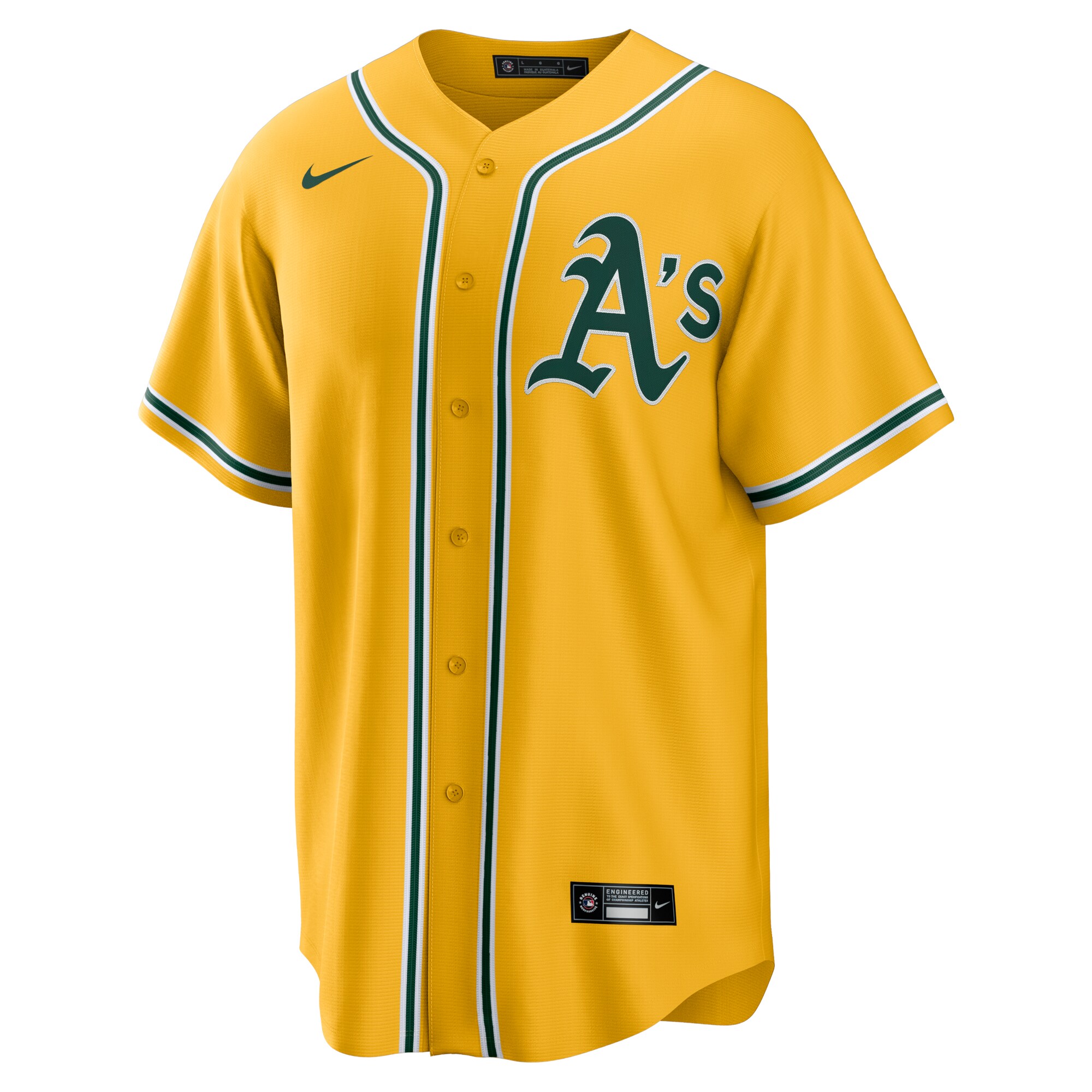 Oakland Athletics Alternate Replica Team Jersey - Gold cheap jerseys for sale - CheapJerseys.Shop