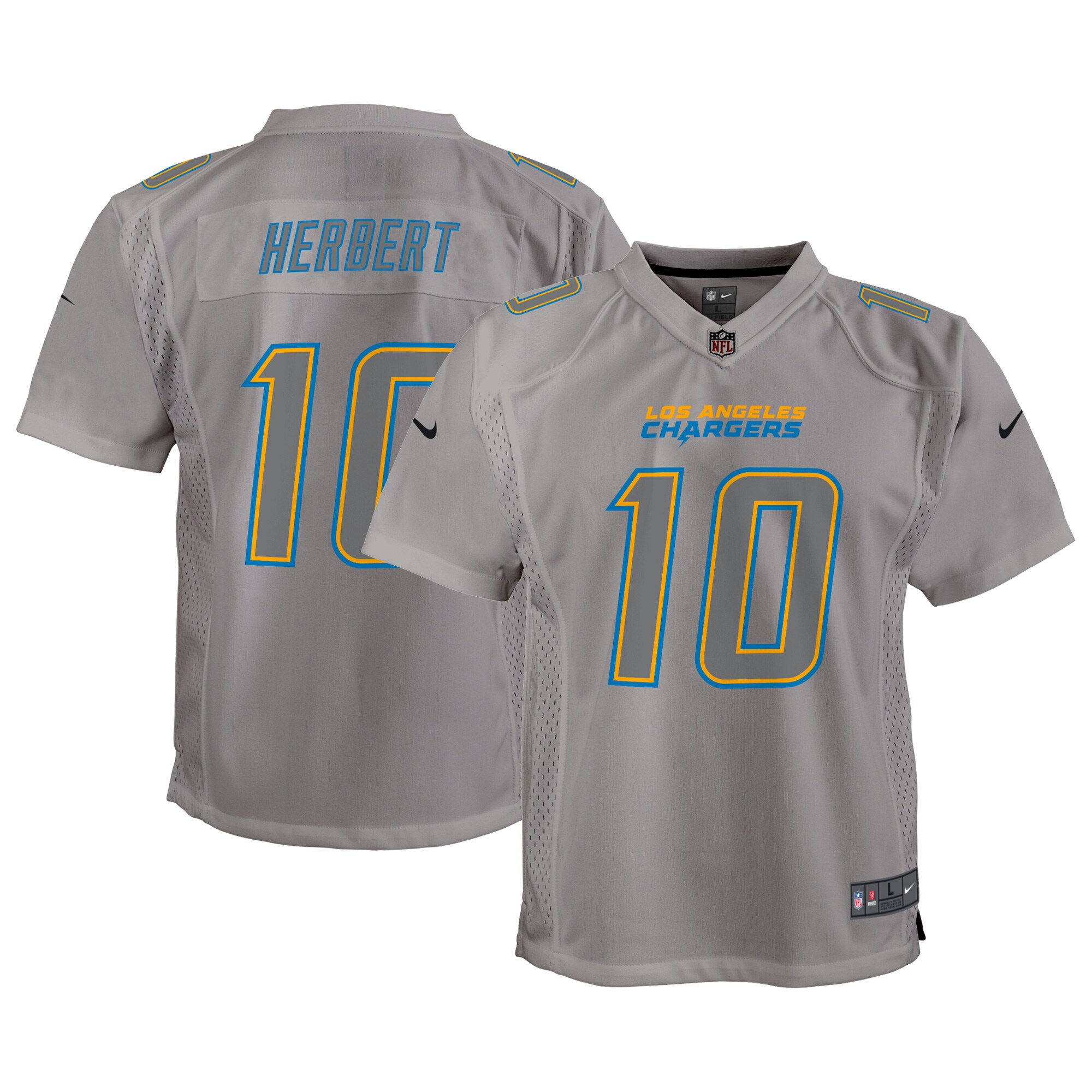 Justin Herbert Los Angeles Chargers Youth Atmosphere Game Jersey - Gray cheap jerseys for sale - CheapJerseys.Shop