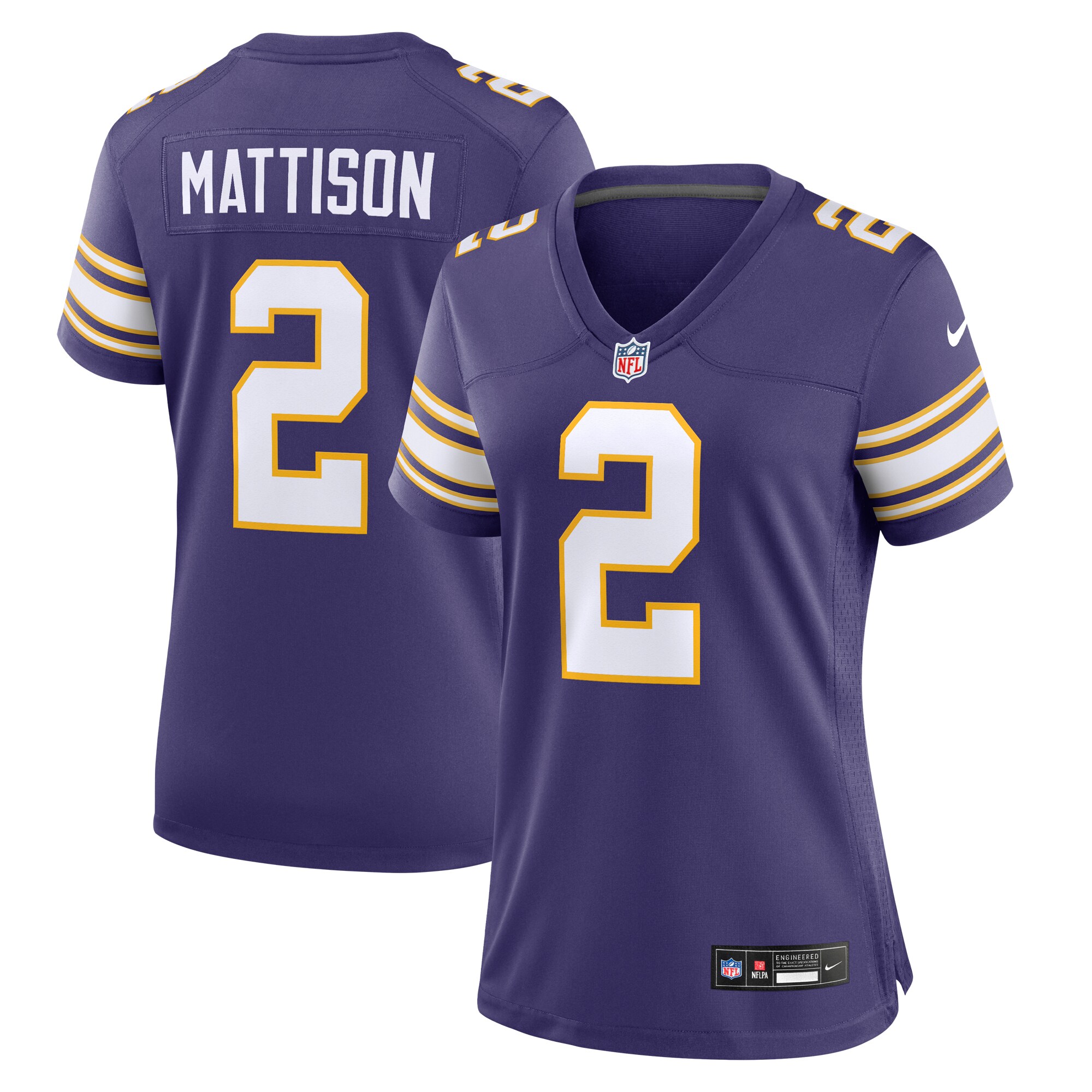 Alexander Mattison Minnesota Vikings Women's Classic Player Game Jersey - Purple cheap jerseys for sale - CheapJerseys.Shop