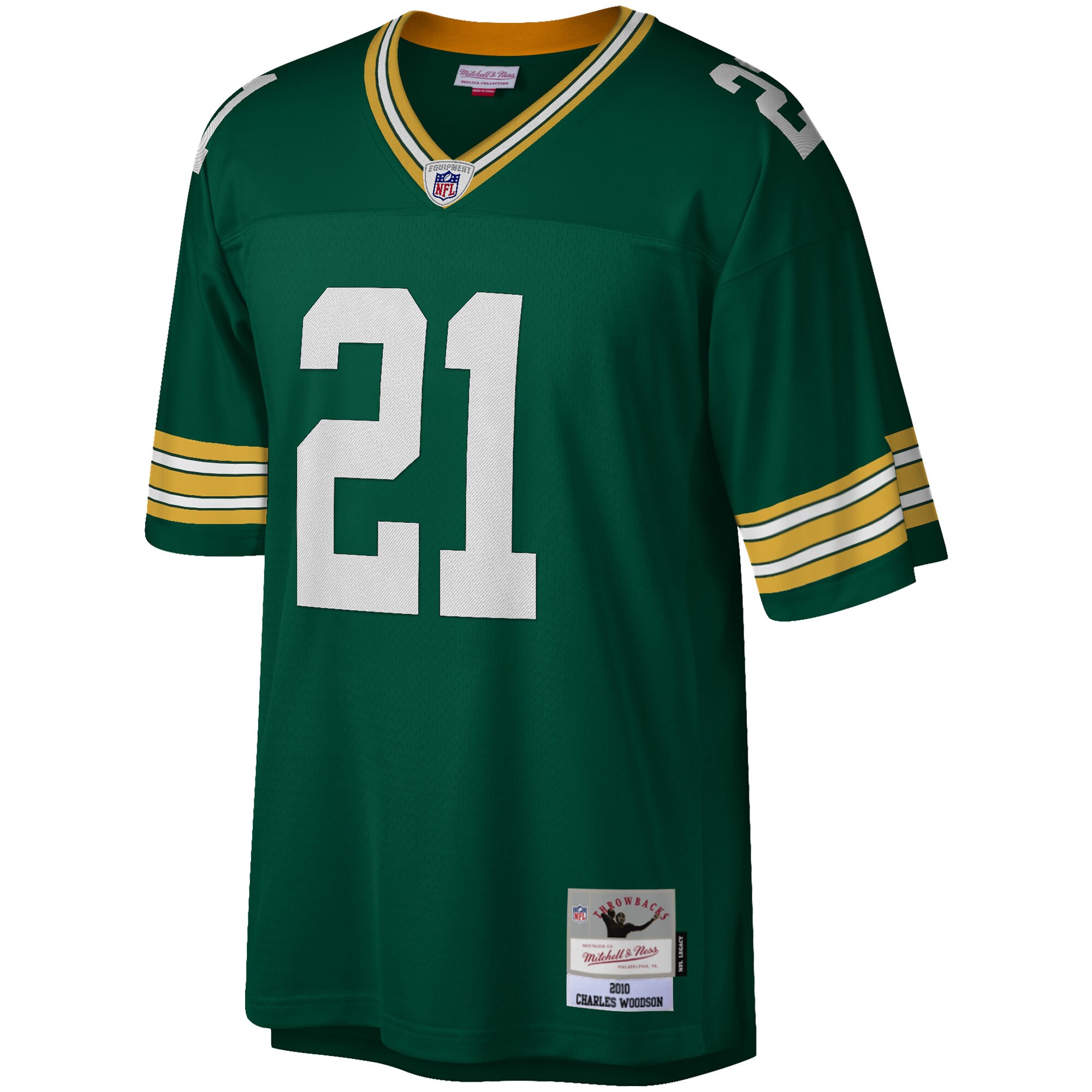 Charles Woodson Green Bay Packers Mitchell & Ness Legacy Replica Jersey - Green cheap jerseys for sale - CheapJerseys.Shop