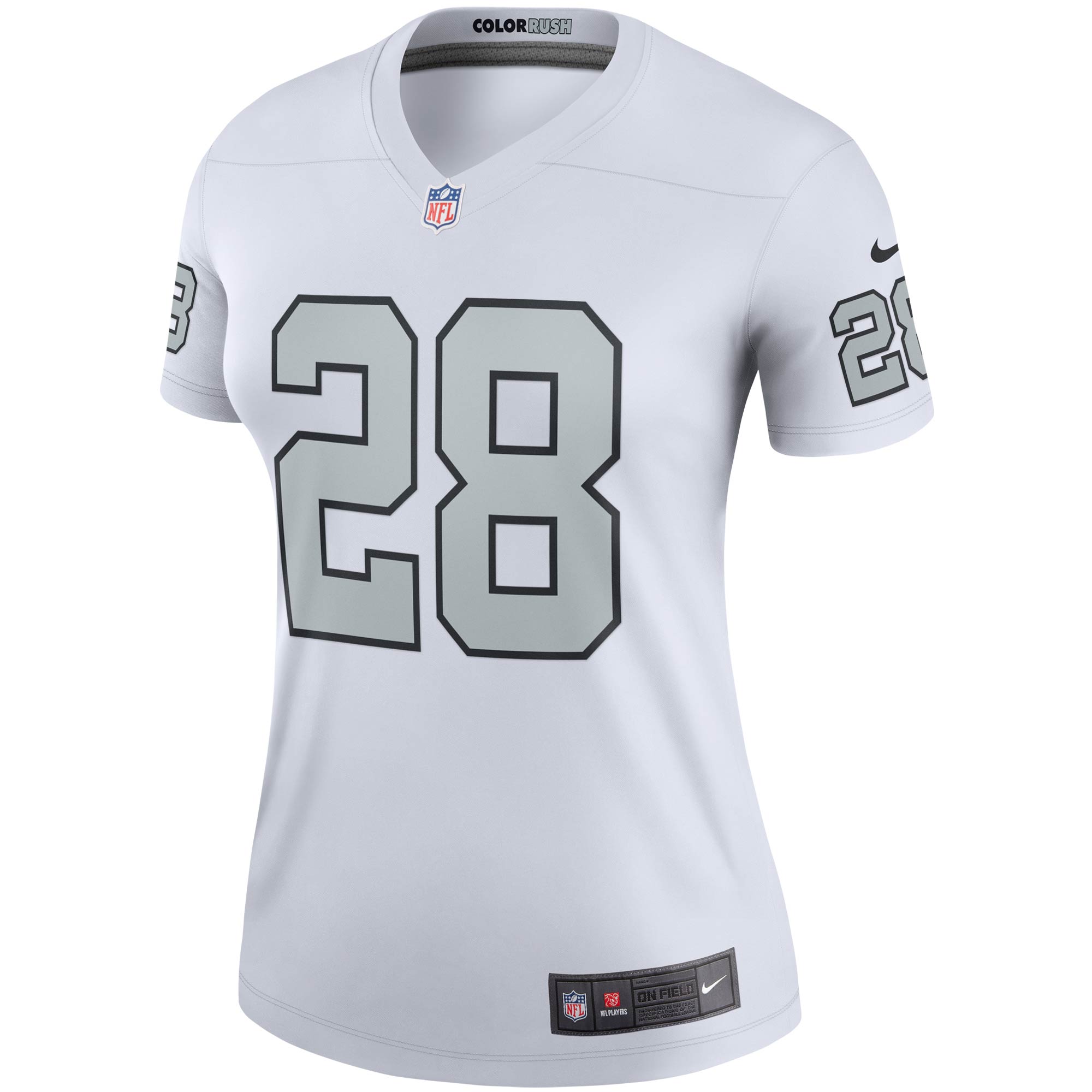 Josh Jacobs Las Vegas Raiders Women's Color Rush Legend Player Jersey - White cheap jerseys for sale - CheapJerseys.Shop