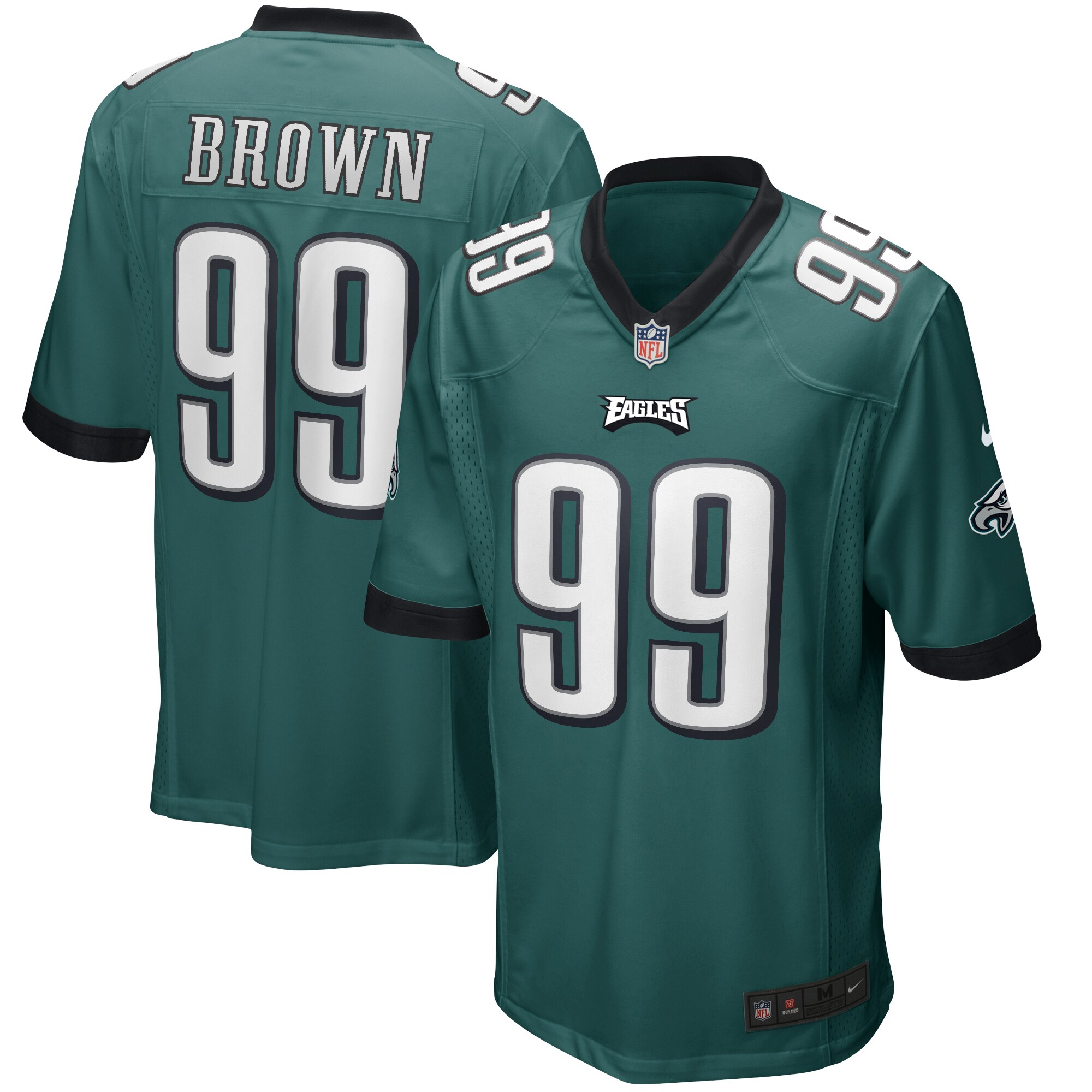 Jerome Brown Philadelphia Eagles Game Retired Player Jersey - Midnight Green cheap jerseys for sale - CheapJerseys.Shop