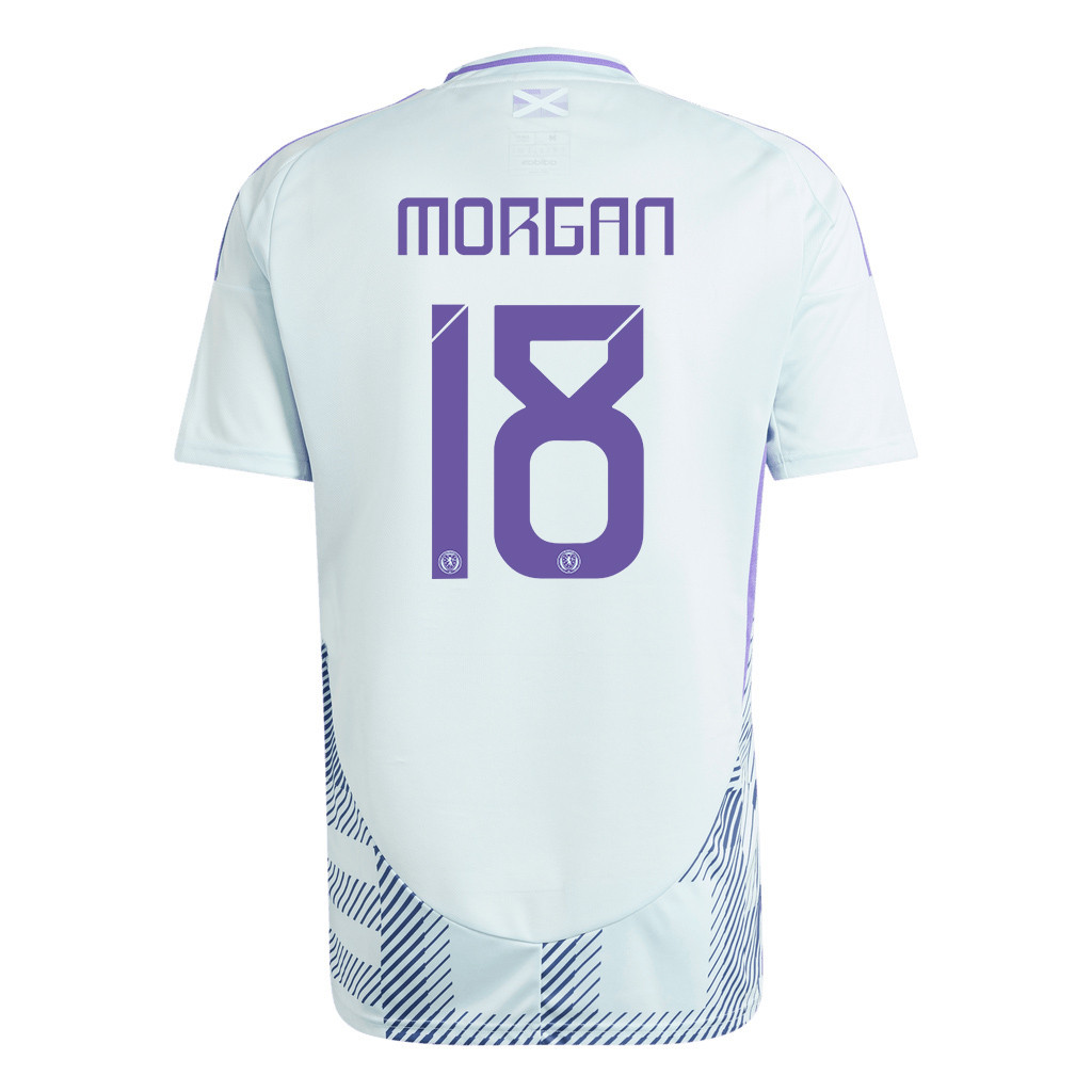 Lewis Morgan 18 Scotland National Team 2024 Away Men Jersey - White cheap jerseys for sale - CheapJerseys.Shop