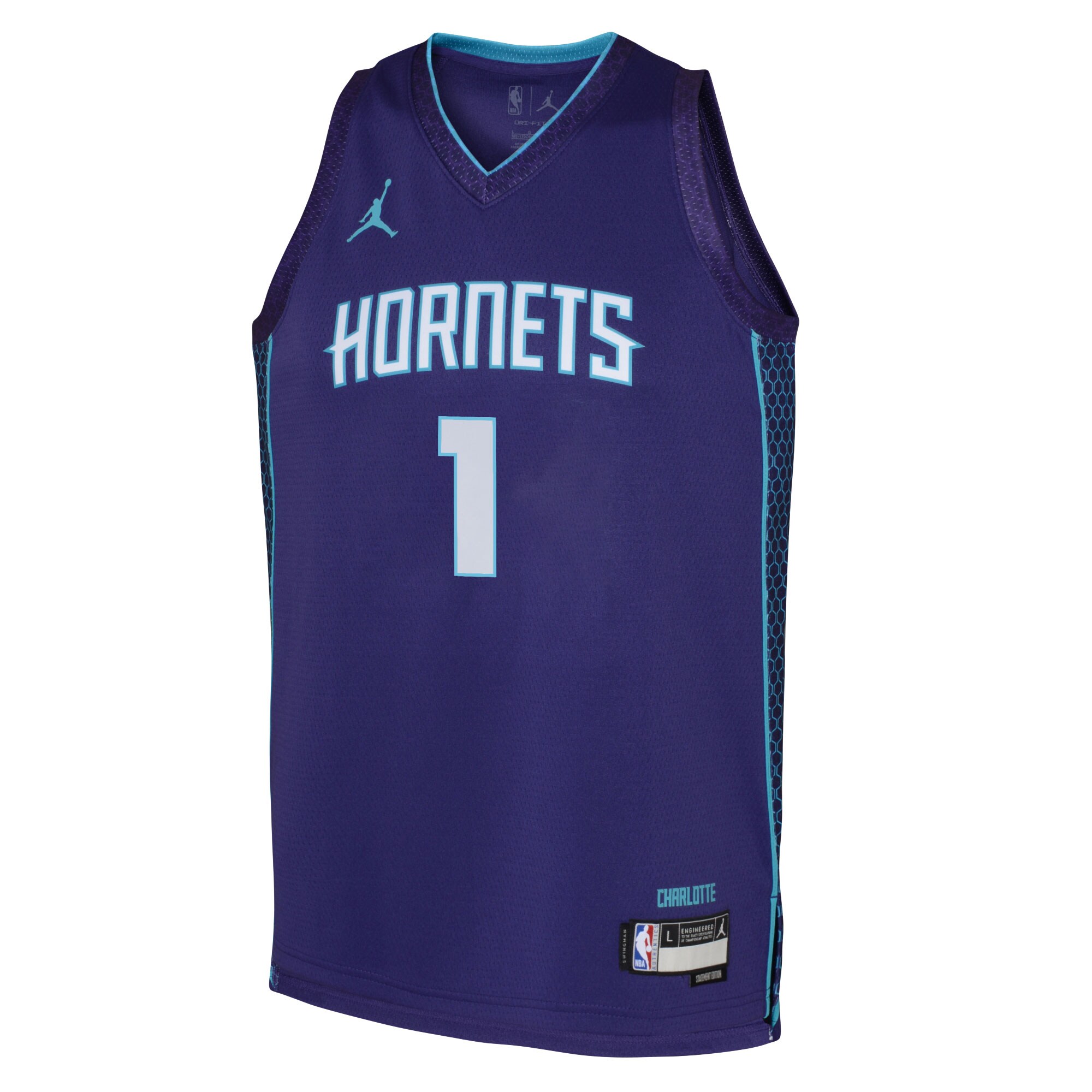 LaMelo Ball Charlotte Hornets Jordan Brand Youth Swingman Jersey - Statement Edition - Purple cheap jerseys for sale - CheapJerseys.Shop