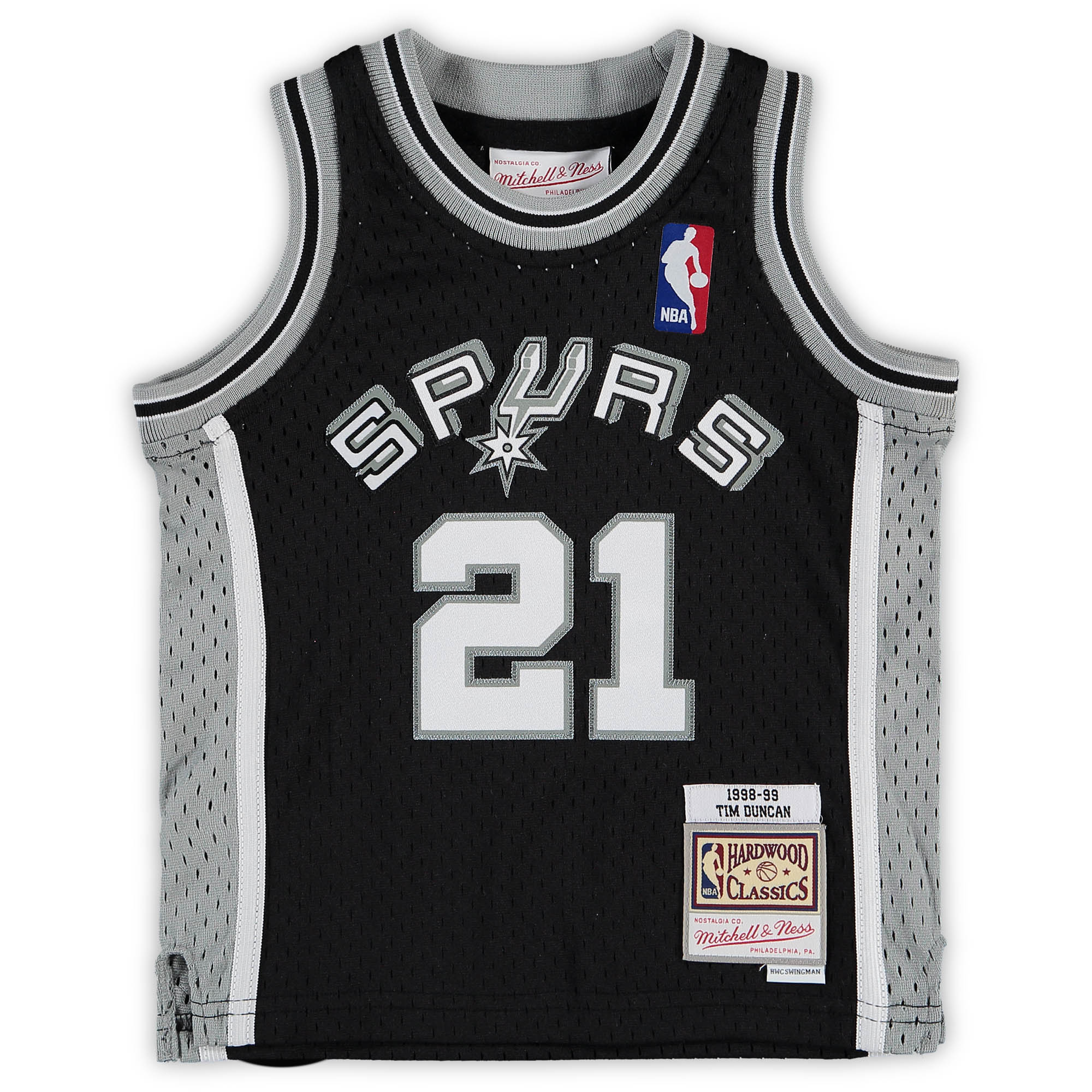 Tim Duncan San Antonio Spurs Mitchell & Ness Infant 1998\/99 Retired Player Jersey - Black cheap jerseys for sale - CheapJerseys.Shop