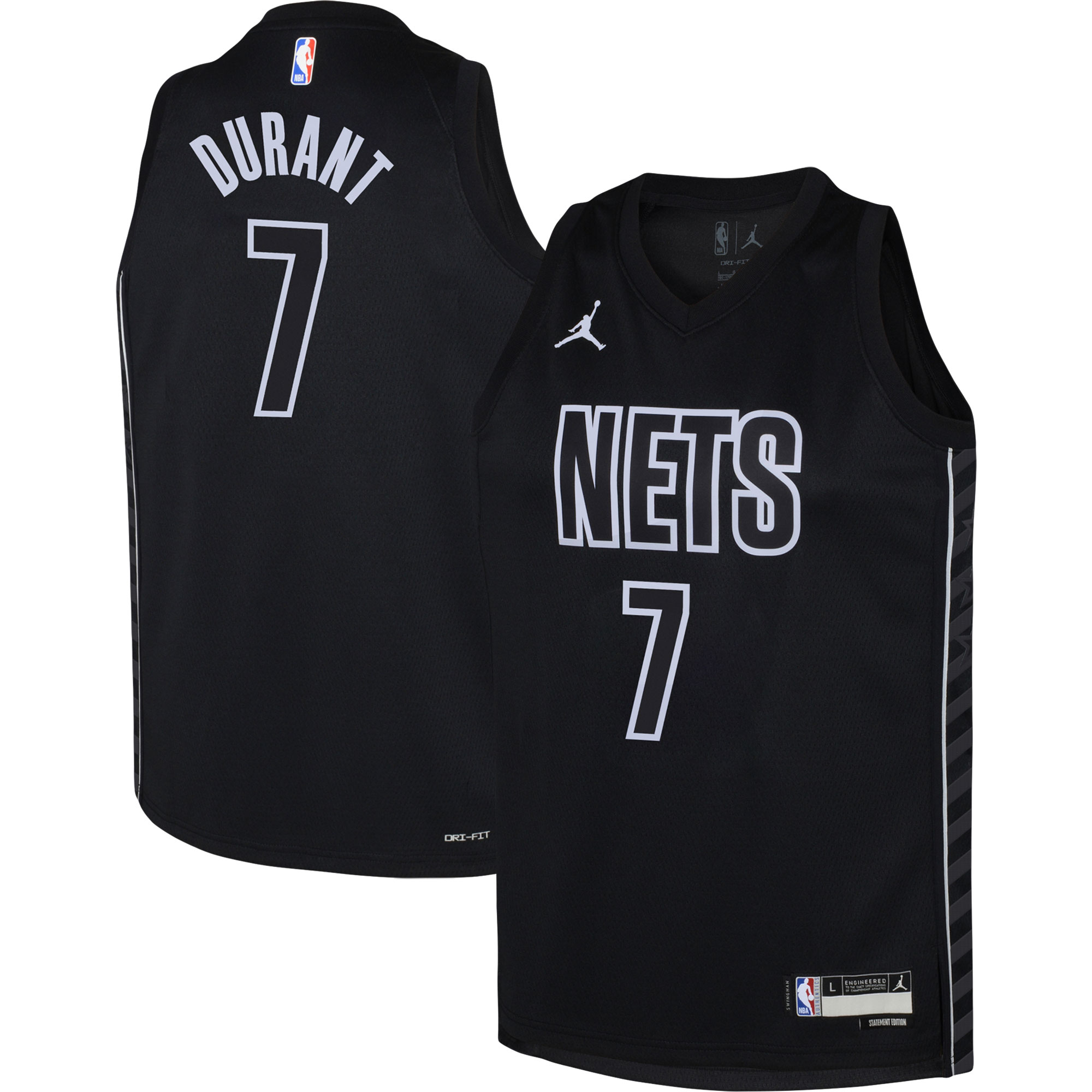 Kevin Durant Brooklyn Nets Jordan Brand Youth Swingman Jersey - Statement Edition - Black cheap jerseys for sale - CheapJerseys.Shop
