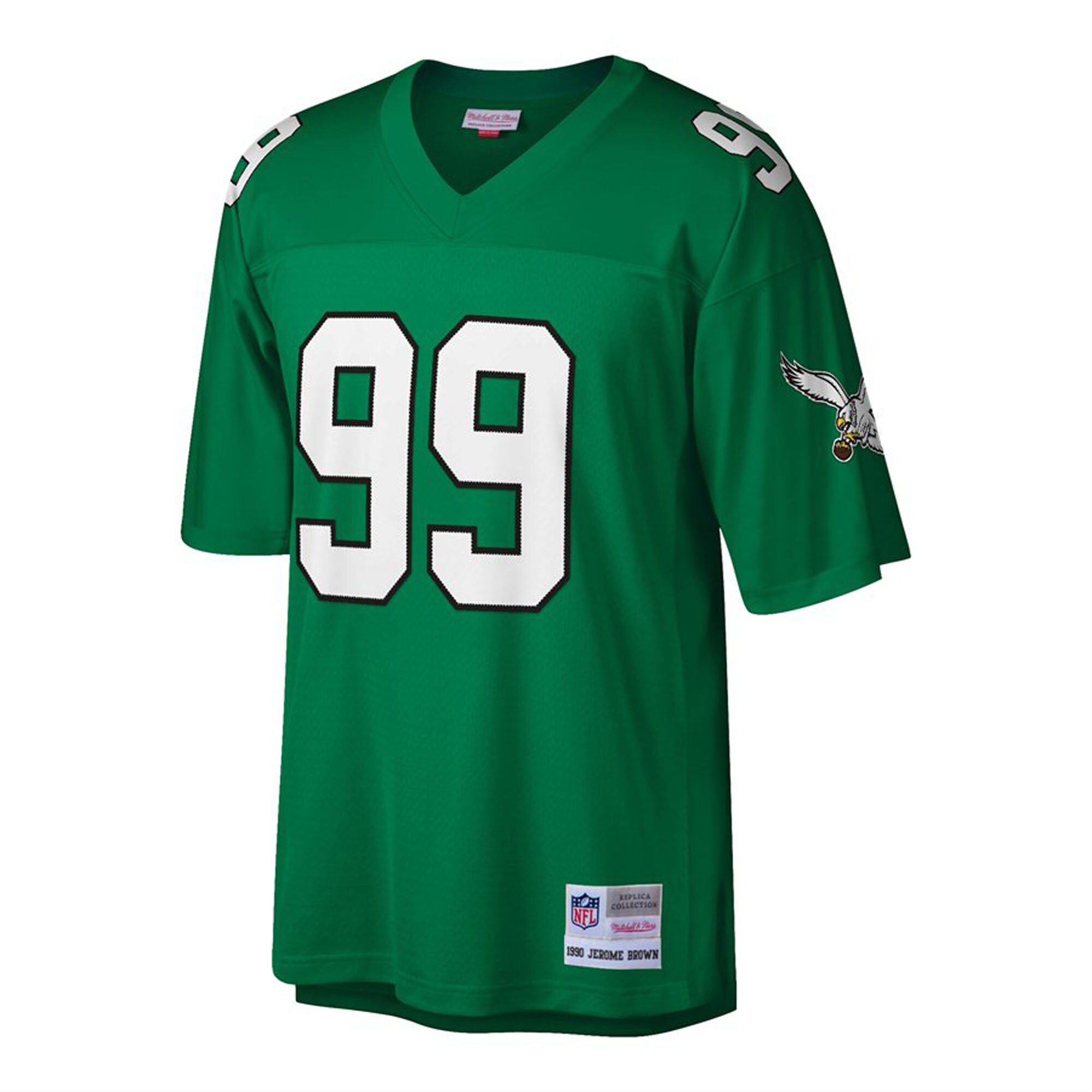 Jerome Brown Philadelphia Eagles Mitchell & Ness Big & Tall 1990 Retired Player Replica Jersey - Kelly Green cheap jerseys for sale - CheapJerseys.Shop