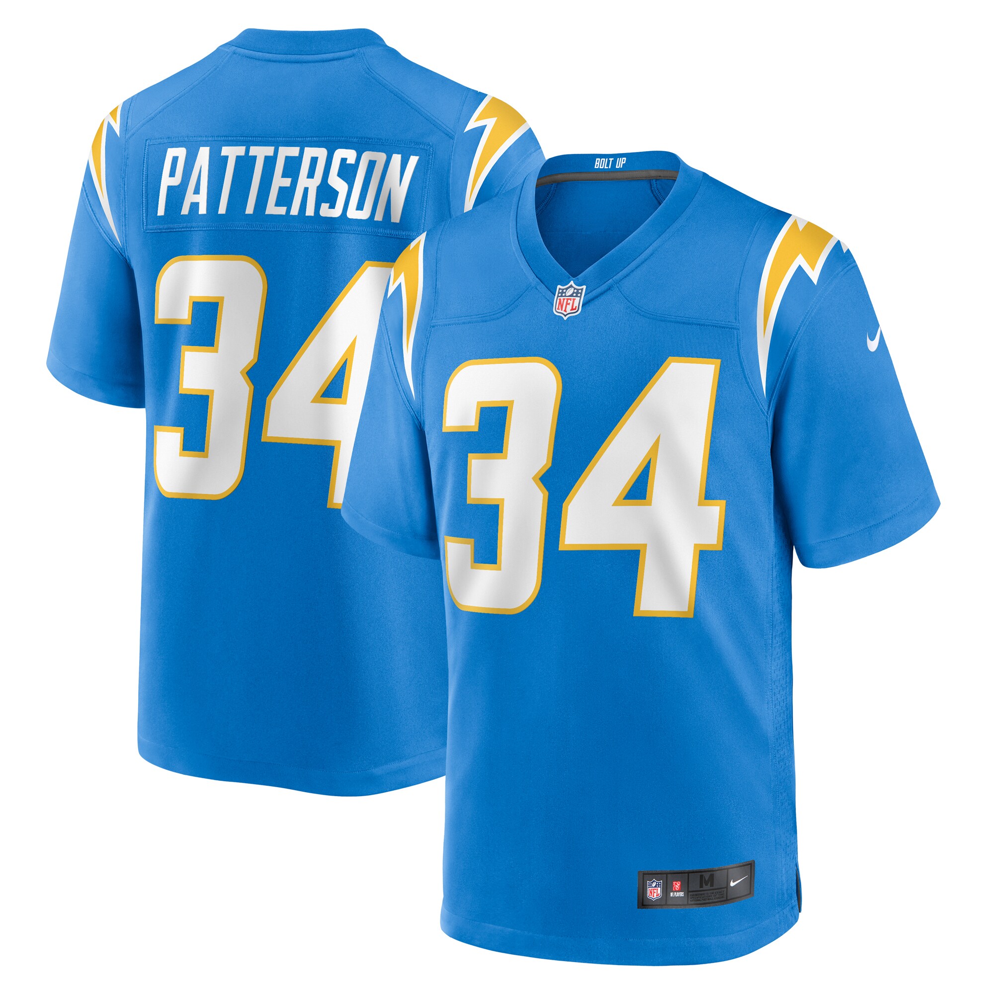 Jaret Patterson Los Angeles Chargers Team Game Jersey - Powder Blue cheap jerseys for sale - CheapJerseys.Shop