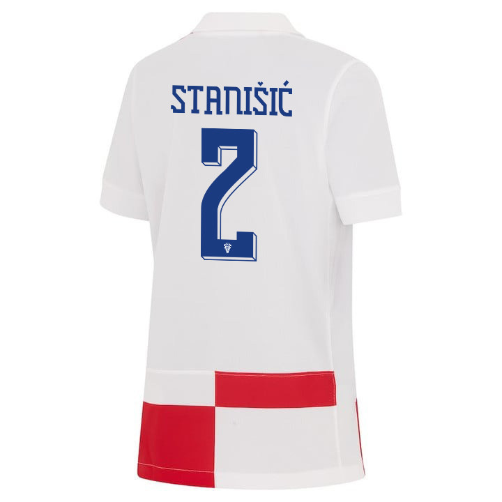Josip Stanišić 2 Croatia National Team 2024 Home YOUTH Jersey - White cheap jerseys for sale - CheapJerseys.Shop