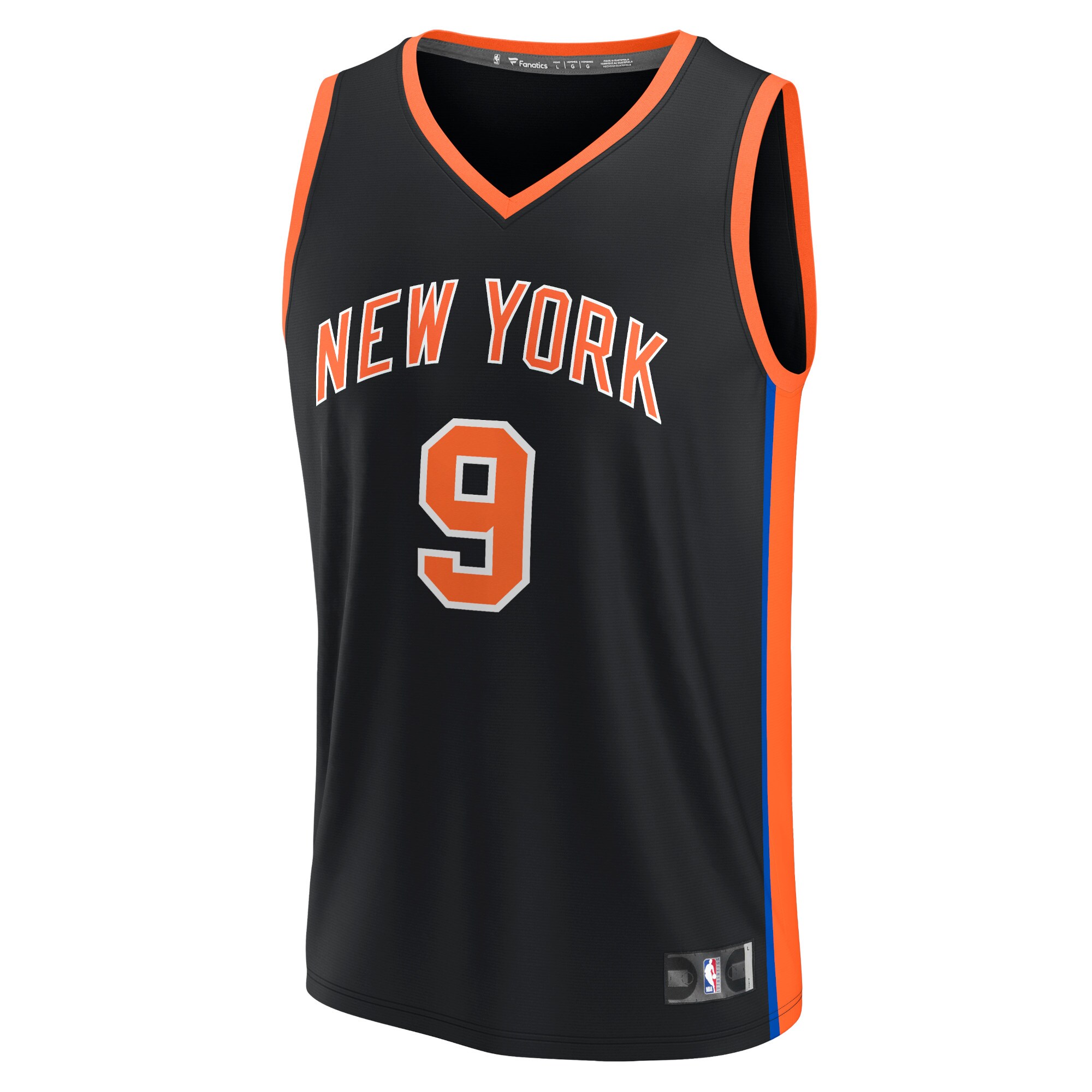RJ Barrett New York Knicks Fanatics Fastbreak Jersey - City Edition - Black cheap jerseys for sale - CheapJerseys.Shop