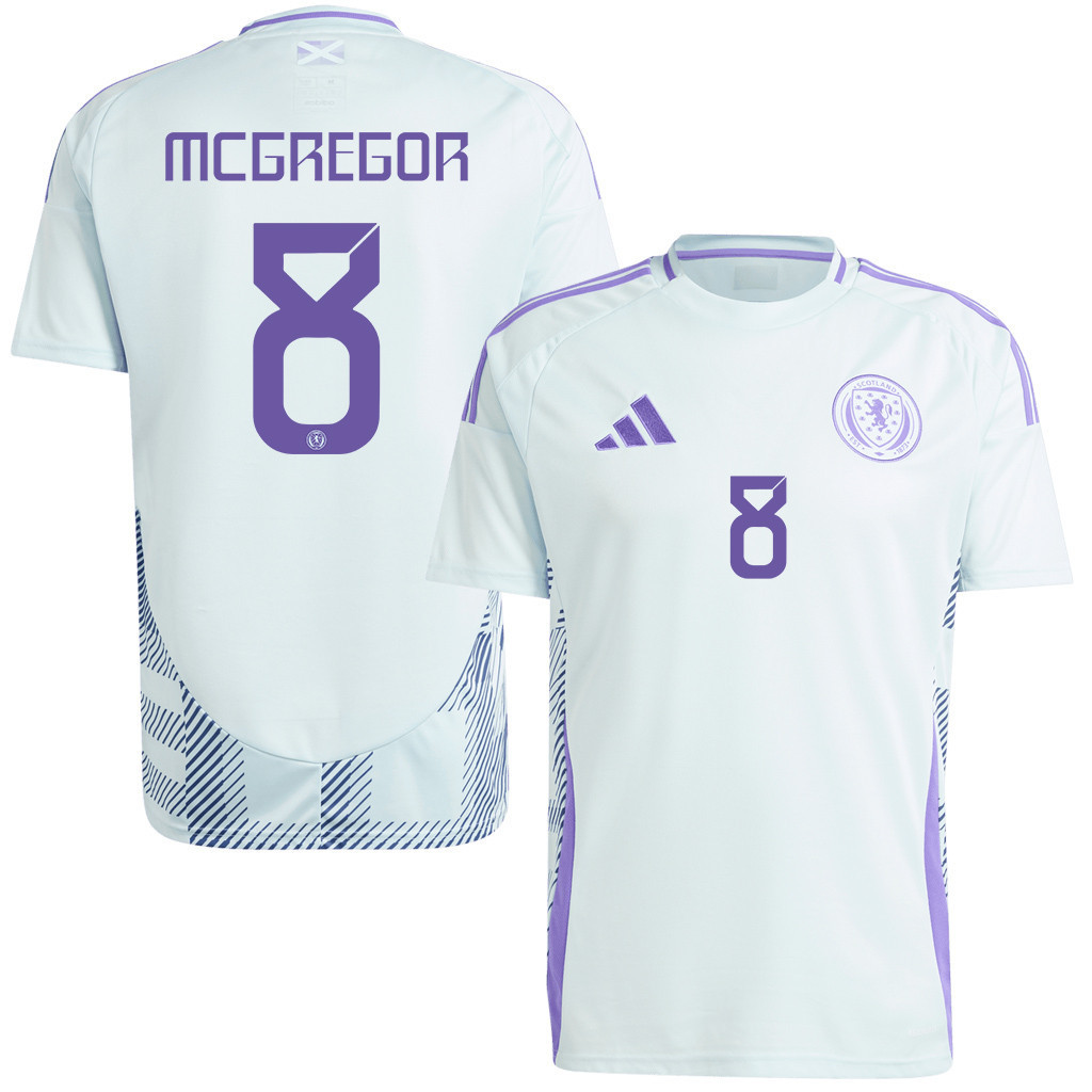 Callum McGregor 8 Scotland National Team 2024 Away Men Jersey - White cheap jerseys for sale - CheapJerseys.Shop