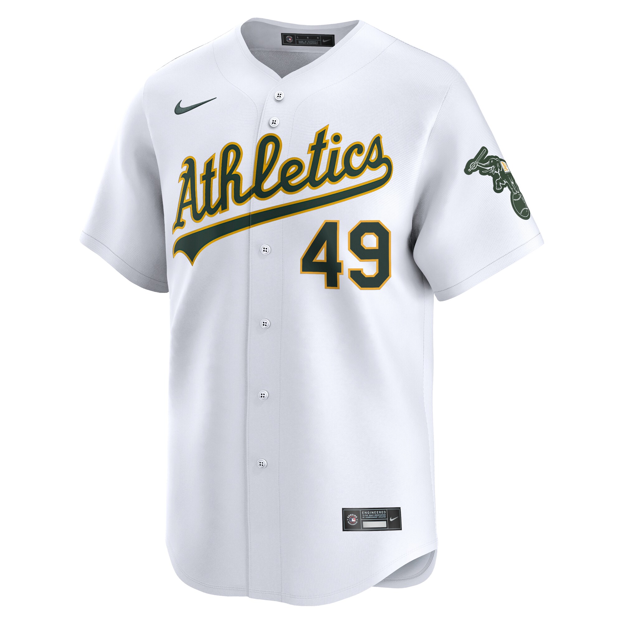 Ryan Noda Oakland Athletics Home Limited Player Jersey - White cheap jerseys for sale - CheapJerseys.Shop