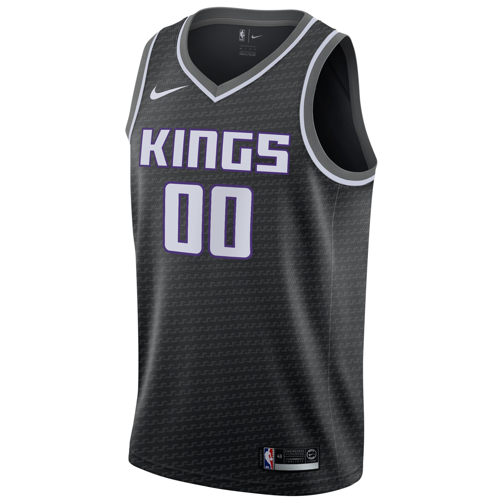 Sacramento Kings Swingman Custom Jersey Black - Statement Edition cheap jerseys for sale - CheapJerseys.Shop