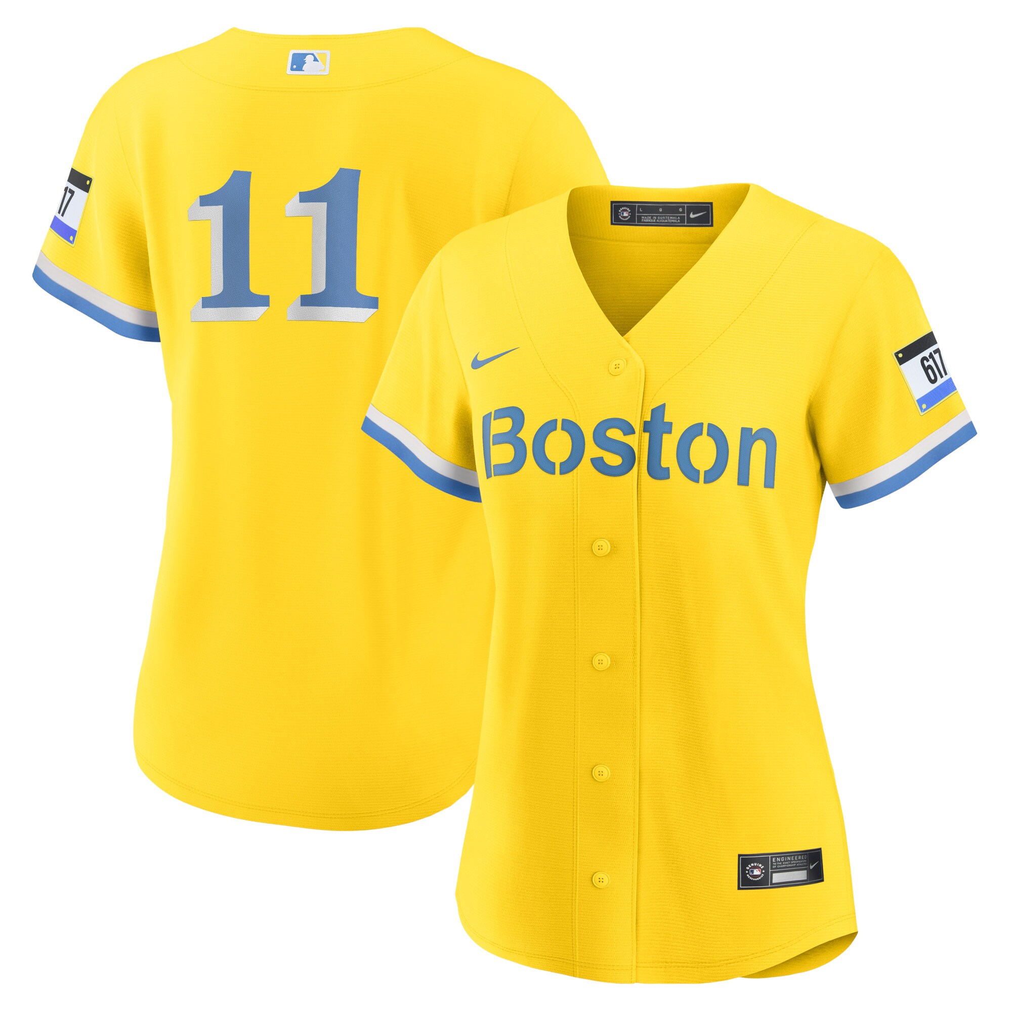 Rafael Devers Boston Red Sox Women's City Connect Replica Player Jersey - Gold cheap jerseys for sale - CheapJerseys.Shop