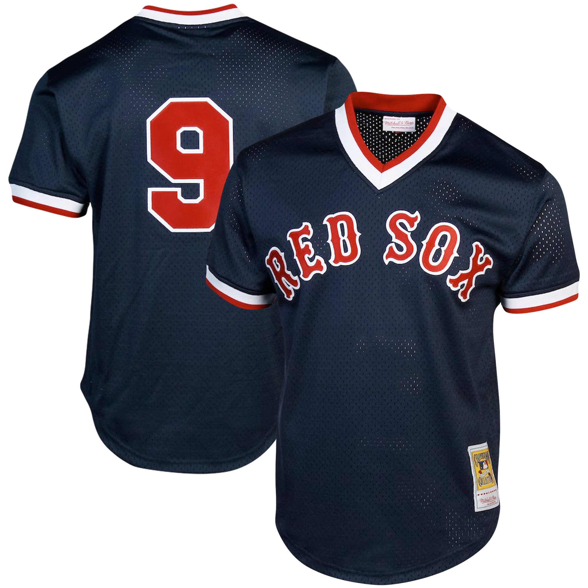 Ted Williams Boston Red Sox Mitchell & Ness Cooperstown Collection Big & Tall Mesh Batting Practice Jersey - Navy cheap jerseys for sale - CheapJerseys.Shop