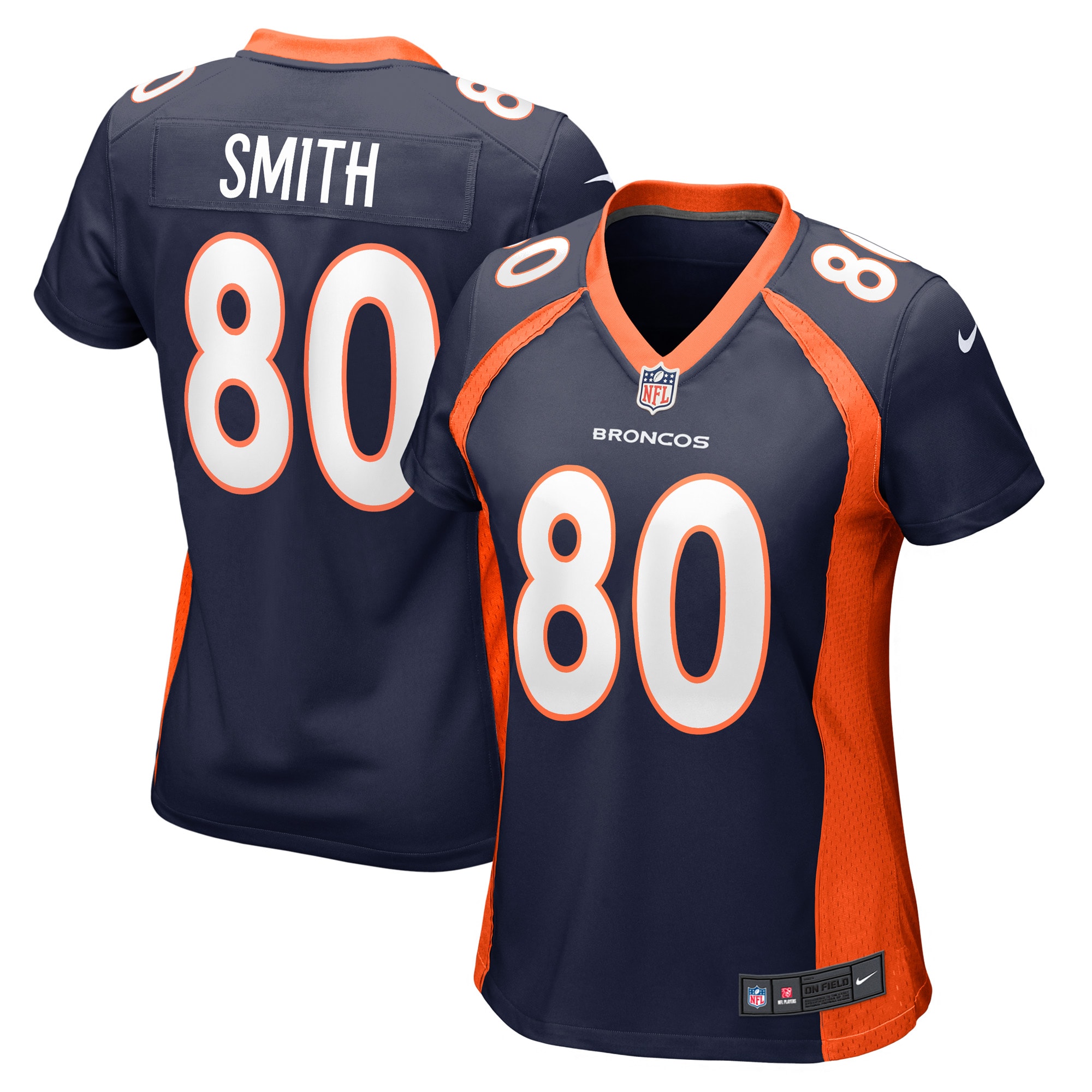 Rod Smith Denver Broncos Women's Retired Player Jersey - Navy cheap jerseys for sale - CheapJerseys.Shop