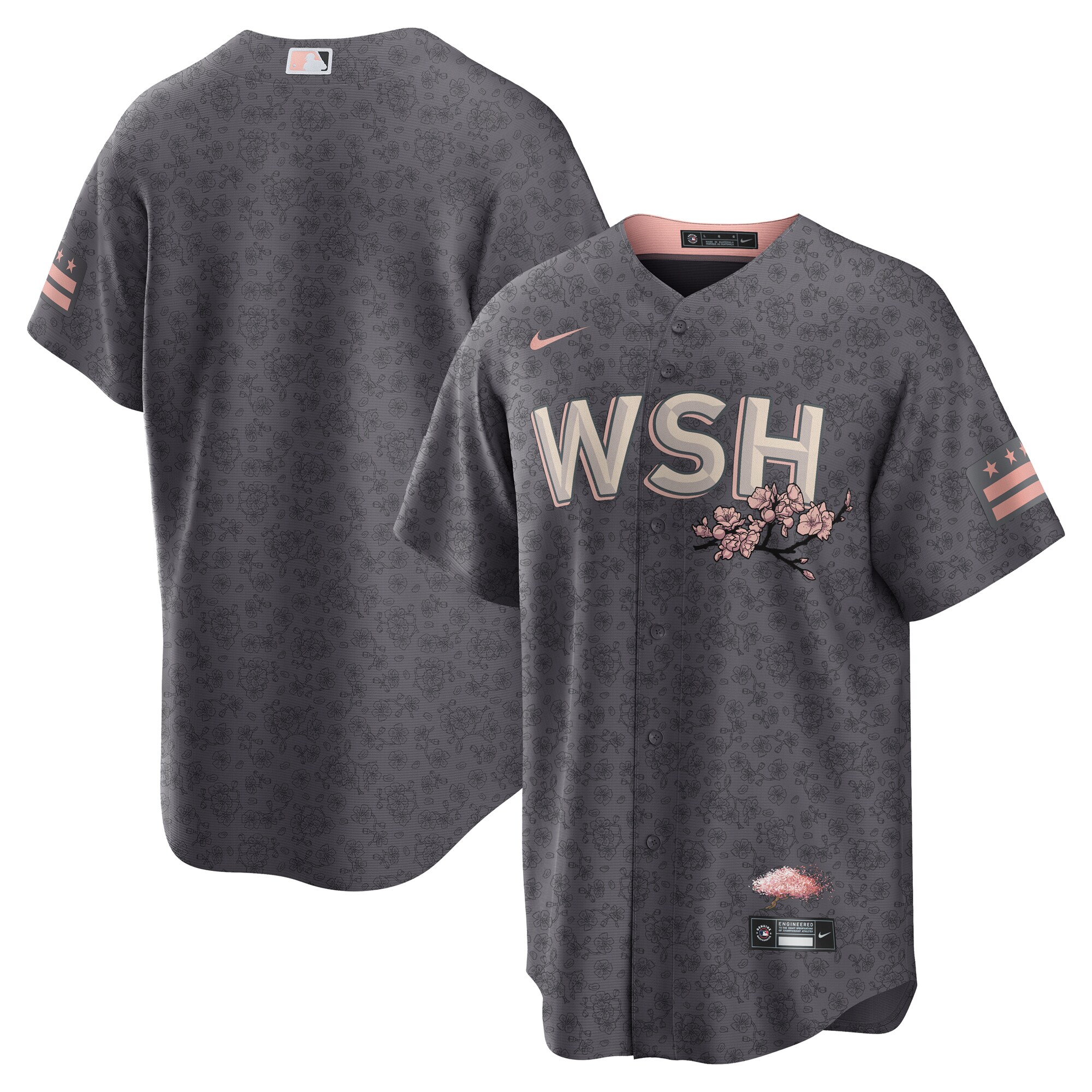 Washington Nationals City Connect Replica Team Jersey - Gray cheap jerseys for sale - CheapJerseys.Shop