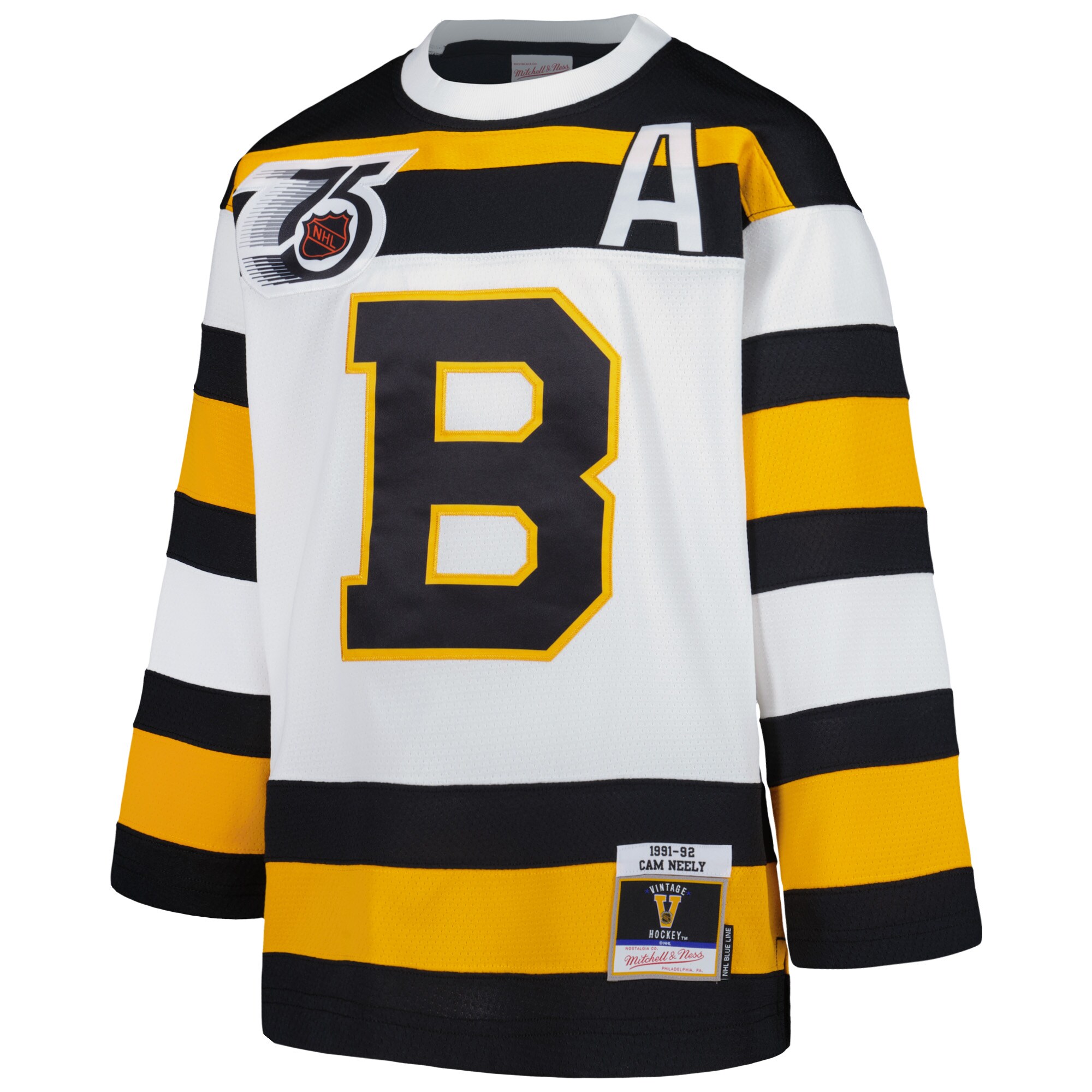 Cam Neely Boston Bruins Mitchell & Ness Youth 1991 Blue Line Player Jersey - White cheap jerseys for sale - CheapJerseys.Shop