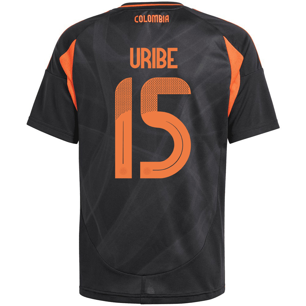 Mateus Uribe 15 Colombia National Team 2024/25 Away YOUTH Jersey - Black cheap jerseys for sale - CheapJerseys.Shop