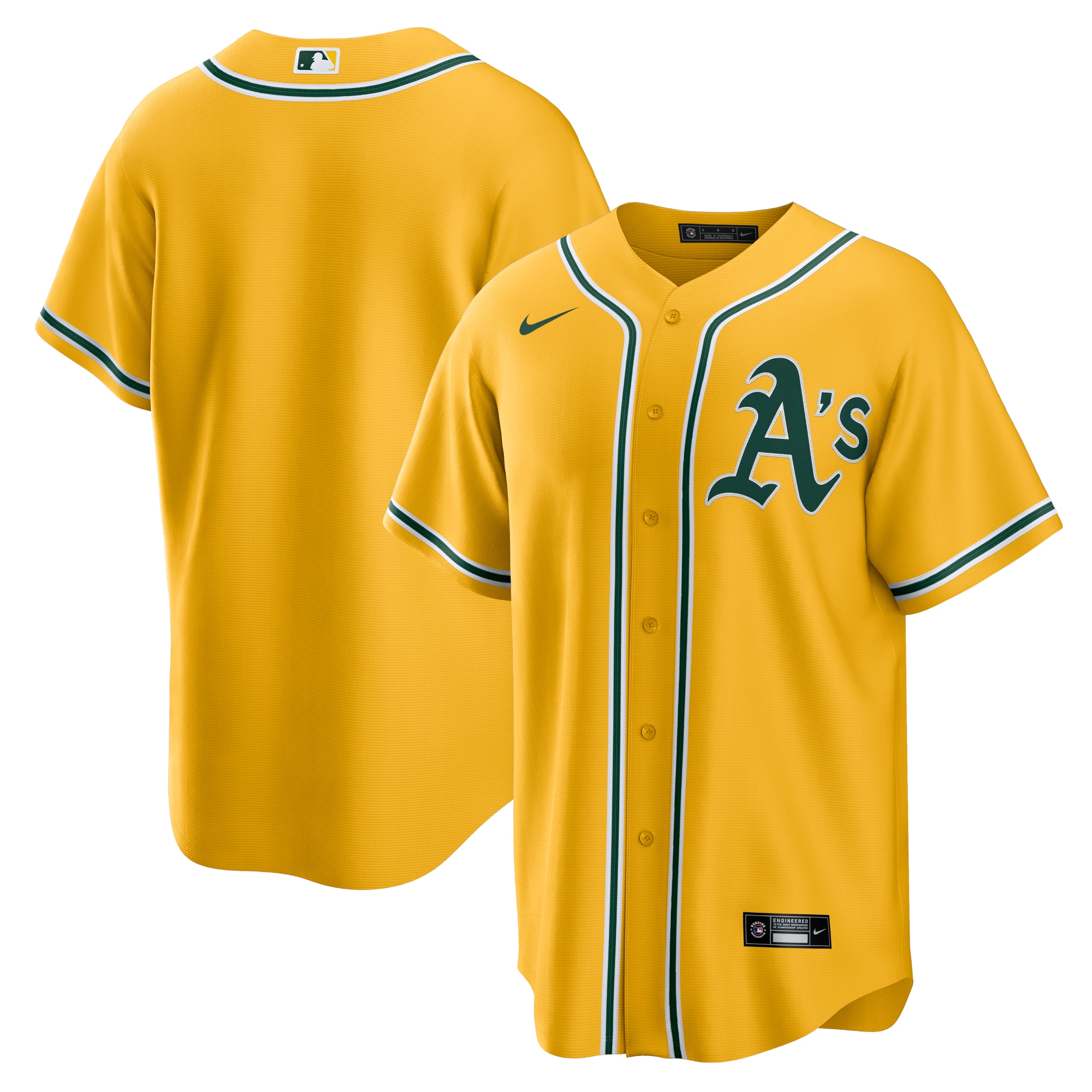 Oakland Athletics Alternate Replica Team Jersey - Gold cheap jerseys for sale - CheapJerseys.Shop