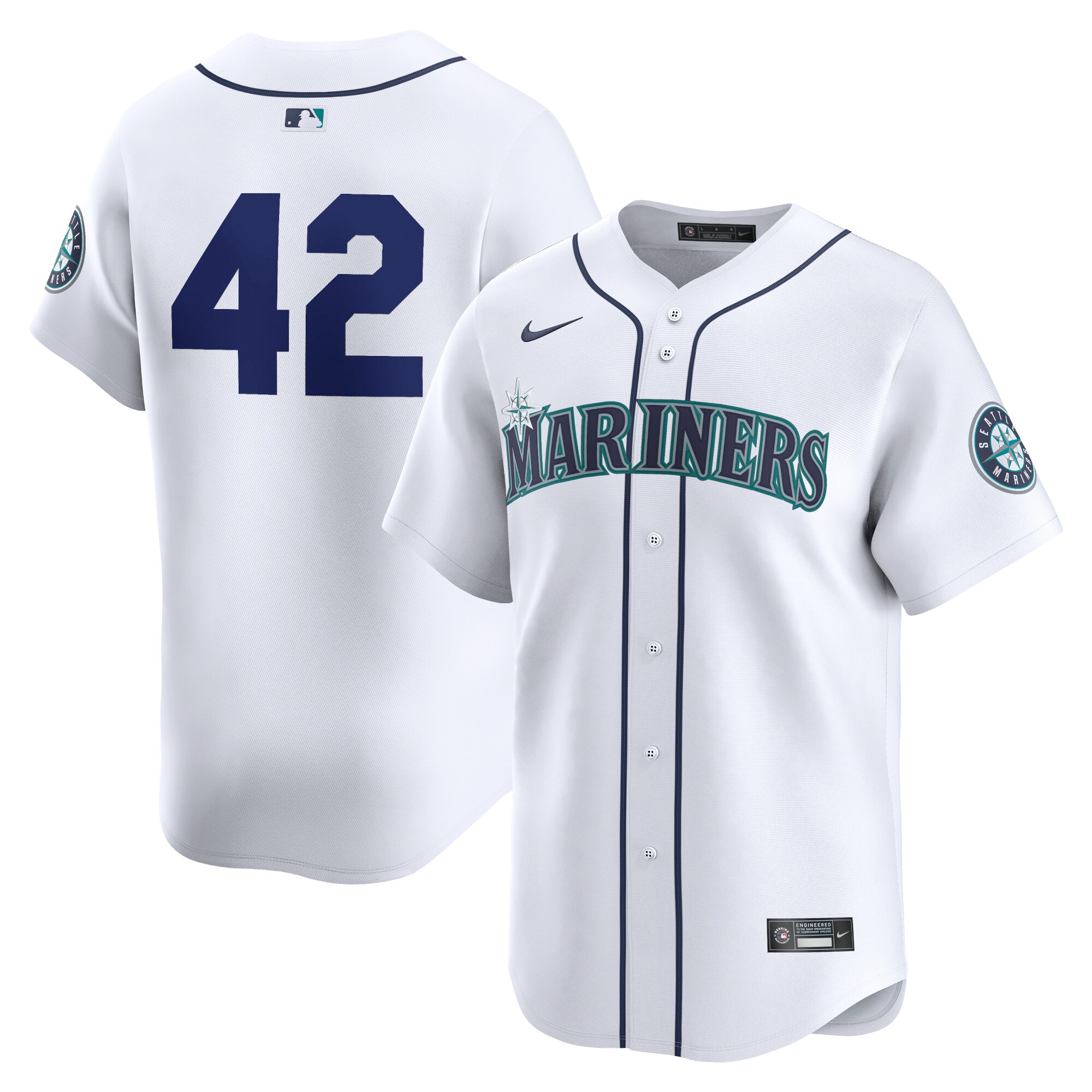 Seattle Mariners 2024 Jackie Robinson Day Home Limited Jersey\u00c2\u00a0\u00e2\u20ac\u201c White cheap jerseys for sale - CheapJerseys.Shop