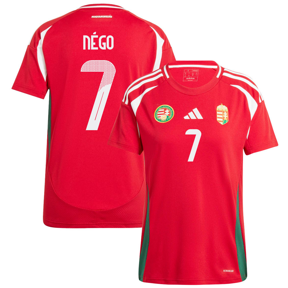 Loïc Négo 7 Hungary National Team 2024/25 Home WOMEN Jersey - Red cheap jerseys for sale - CheapJerseys.Shop