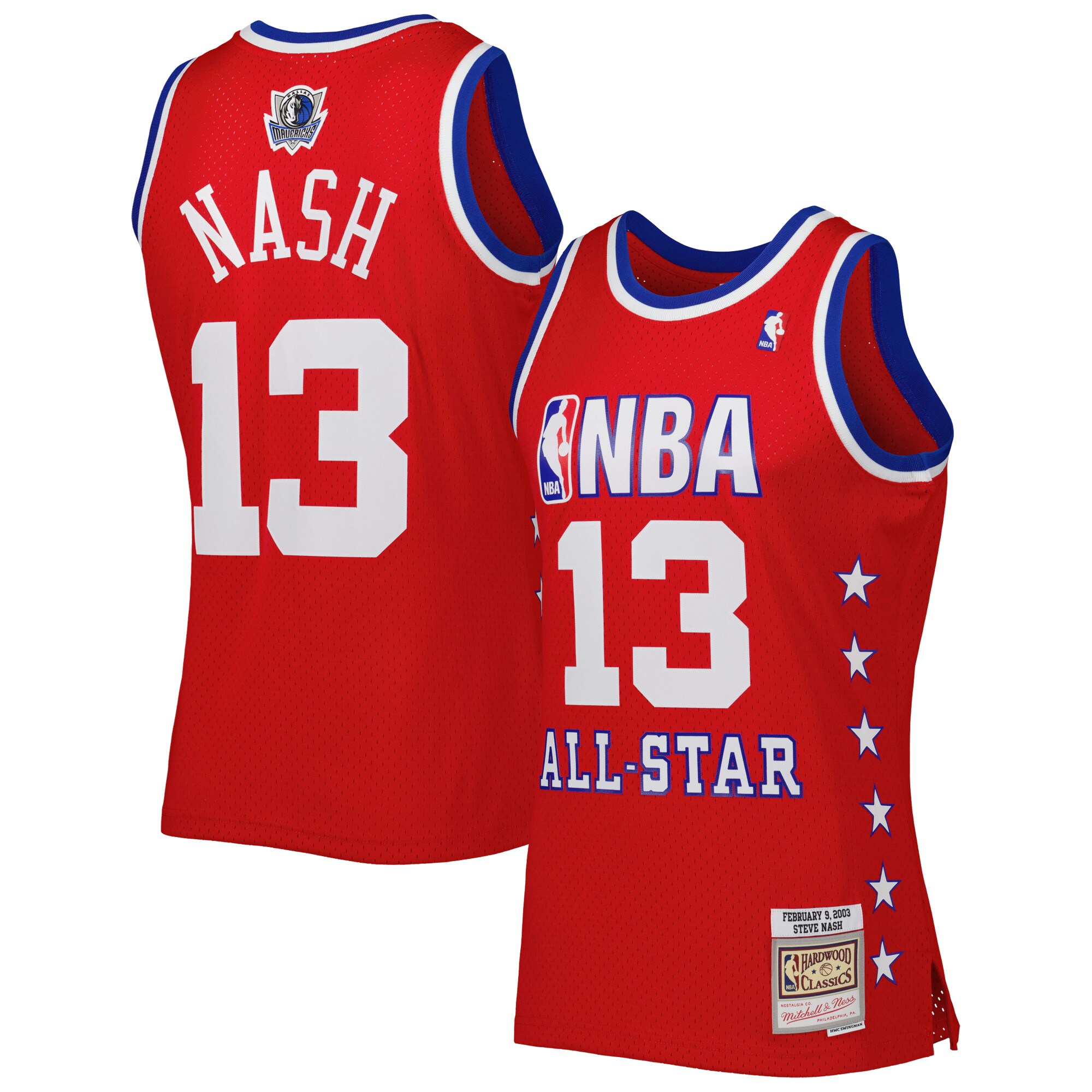 Steve Nash Western Conference Mitchell & Ness 2003 All Star Game Swingman Jersey - Red cheap jerseys for sale - CheapJerseys.Shop