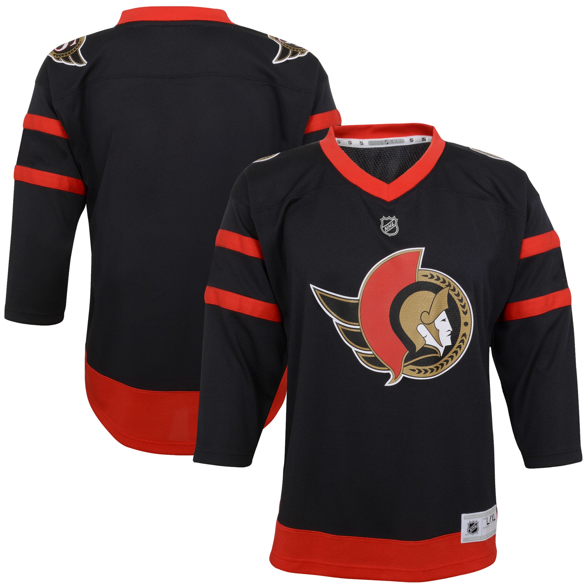 Ottawa Senators Youth Home Replica Blank Jersey - Black cheap jerseys for sale - CheapJerseys.Shop