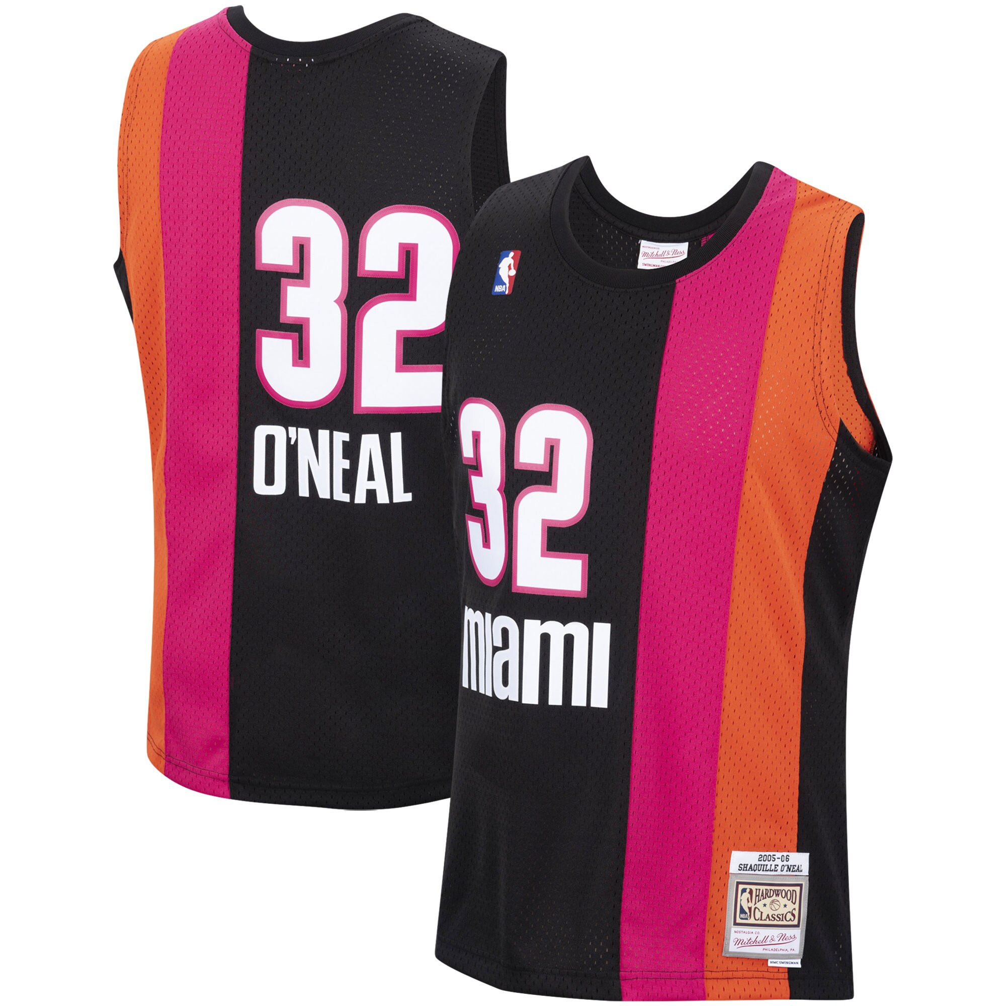 Shaquille O'Neal Miami Heat Mitchell & Ness 2005\/06 Hardwood Classics Swingman Jersey - Black cheap jerseys for sale - CheapJerseys.Shop