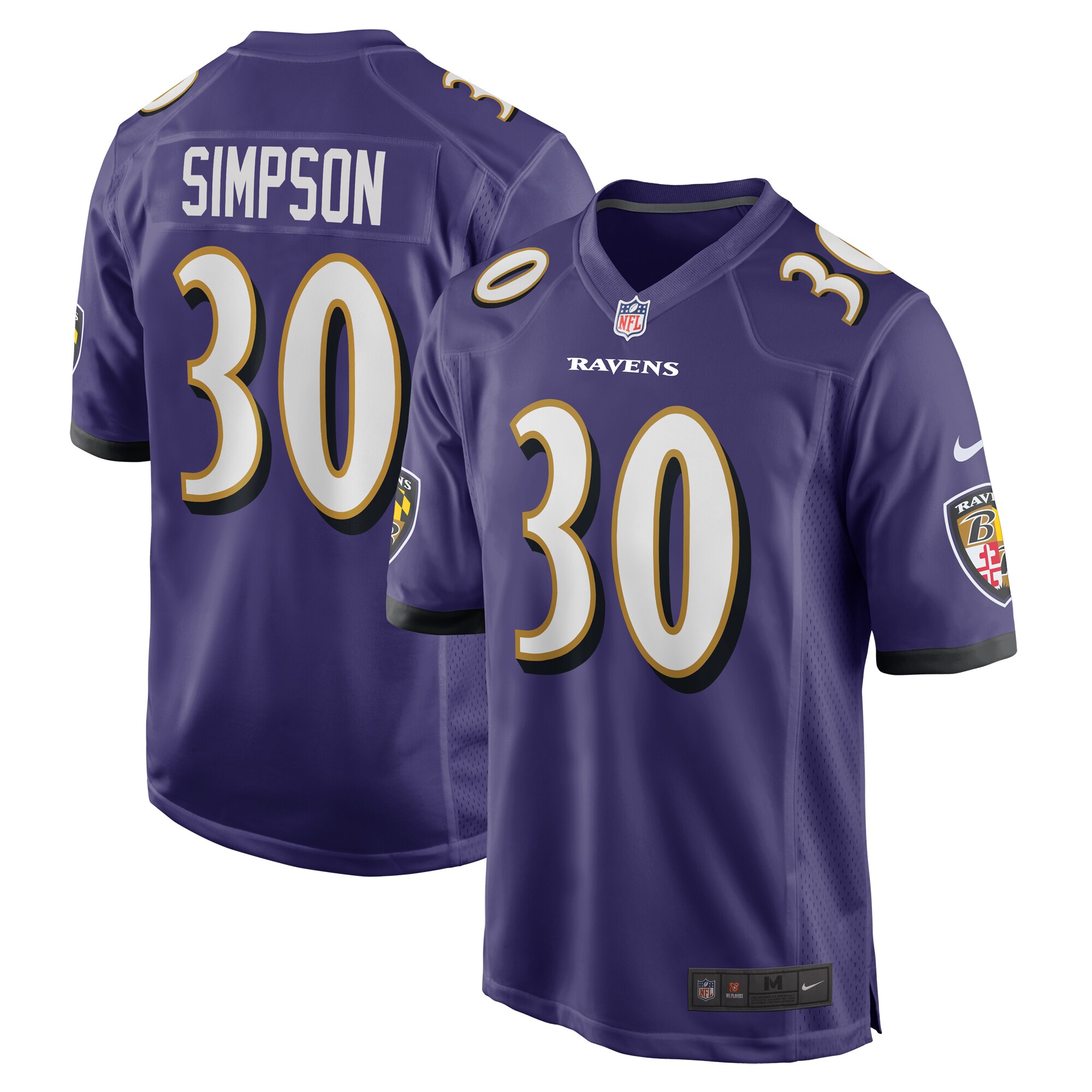 Trenton Simpson Baltimore Ravens Game Jersey - Purple cheap jerseys for sale - CheapJerseys.Shop
