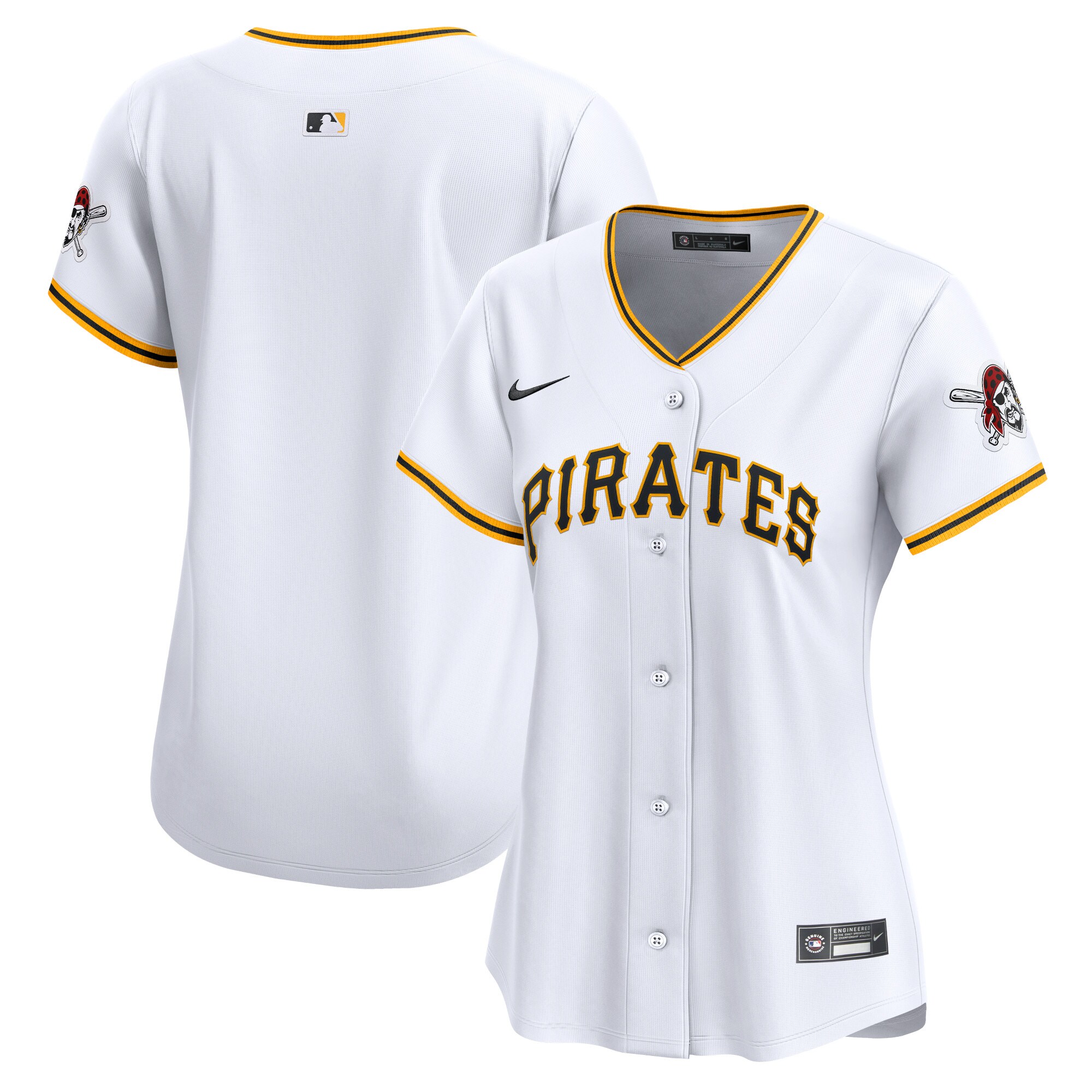 Pittsburgh Pirates Women's Home Limited Jersey - White cheap jerseys for sale - CheapJerseys.Shop