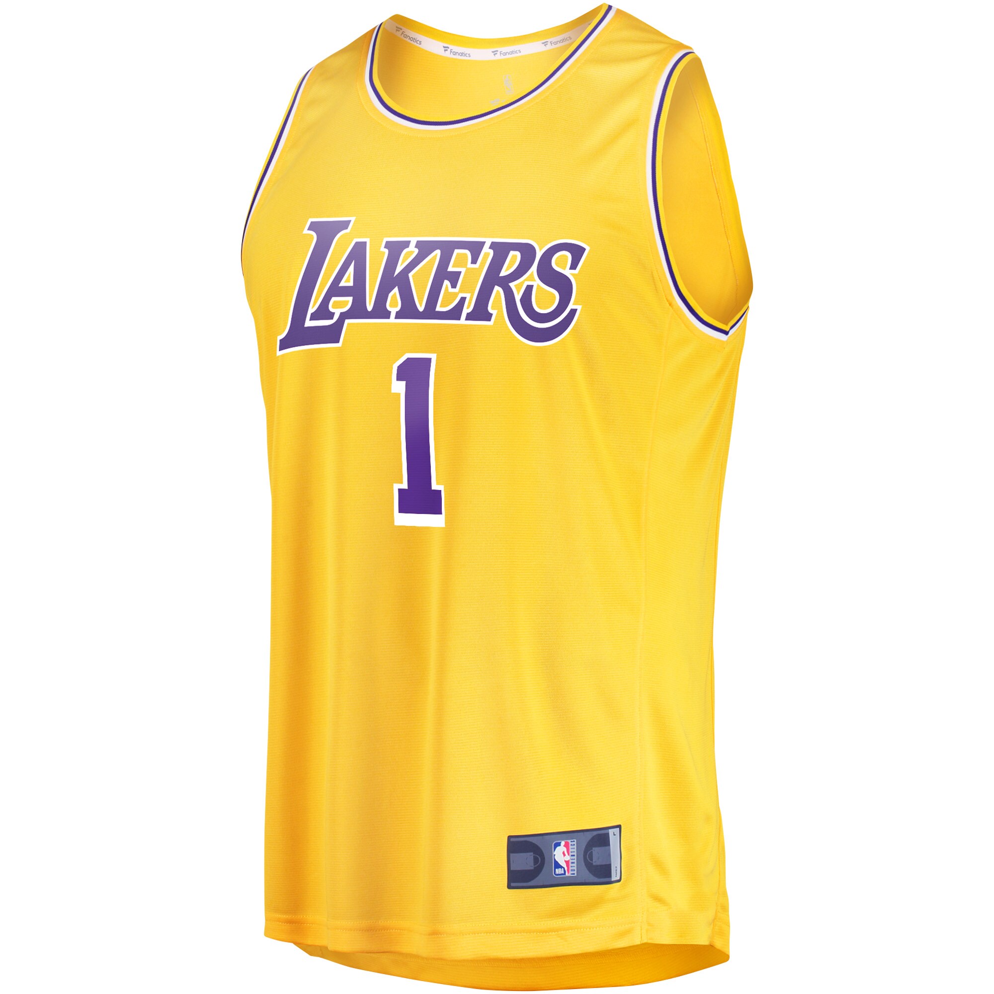 D'Angelo Russell Los Angeles Lakers Fanatics Youth Fast Break Player Jersey - Icon Edition - Gold cheap jerseys for sale - CheapJerseys.Shop