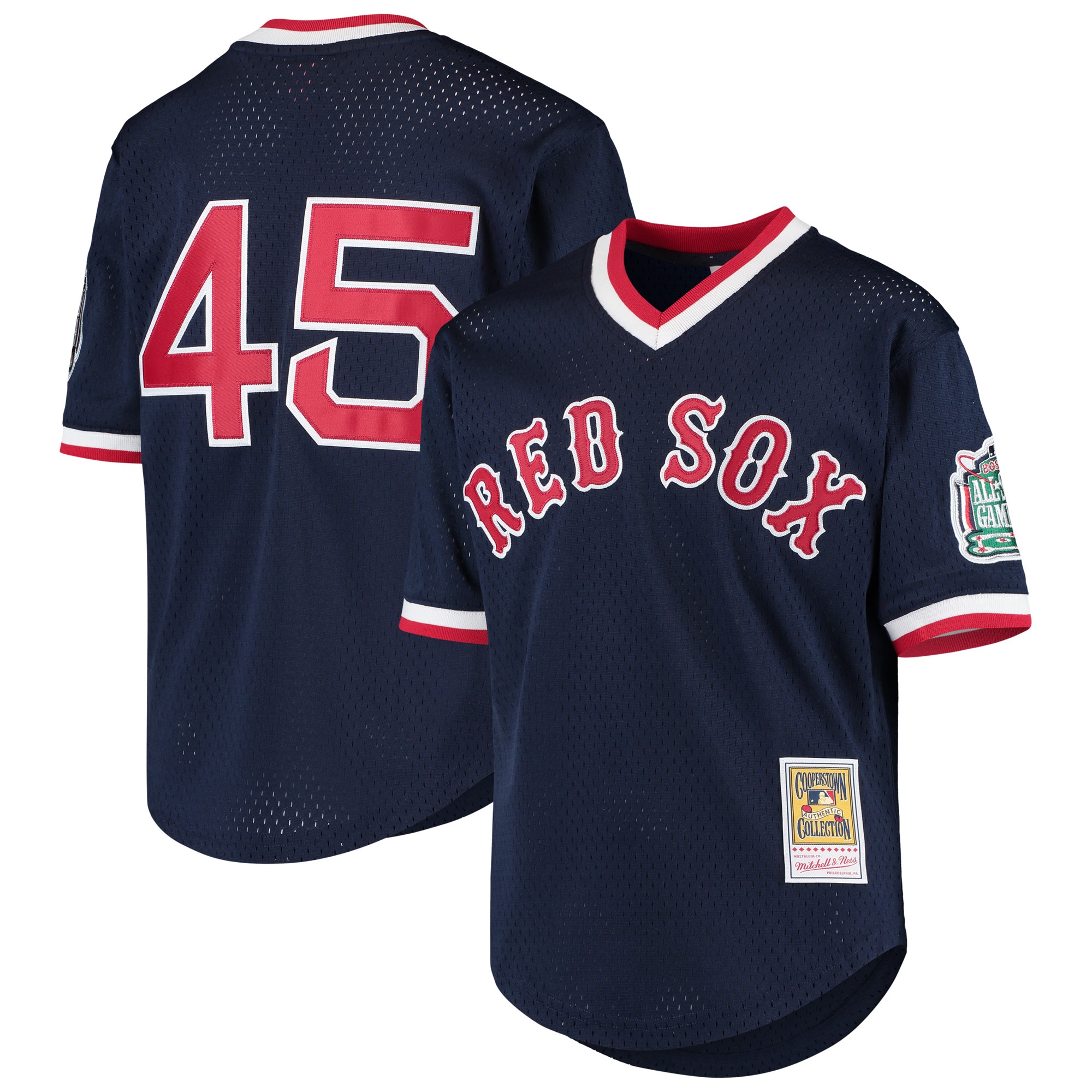 Pedro Martinez Boston Red Sox Mitchell & Ness Youth Cooperstown Collection Mesh Batting Practice Jersey - Navy cheap jerseys for sale - CheapJerseys.Shop