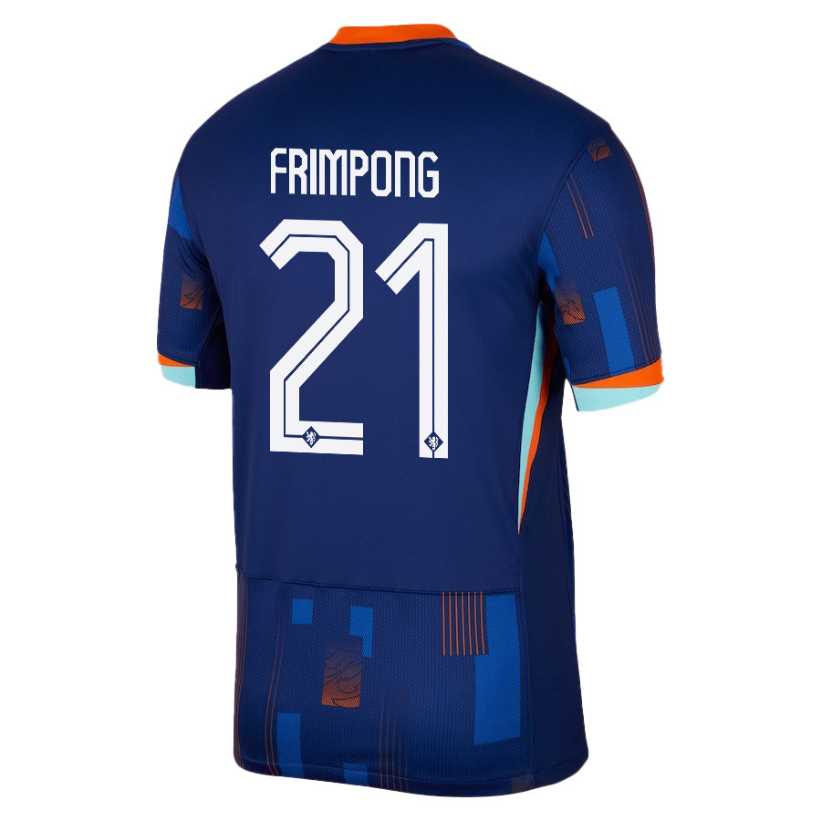Jeremie Frimpong 21 Netherlands National Team 2024/25 Away Men Jersey - Navy cheap jerseys for sale - CheapJerseys.Shop