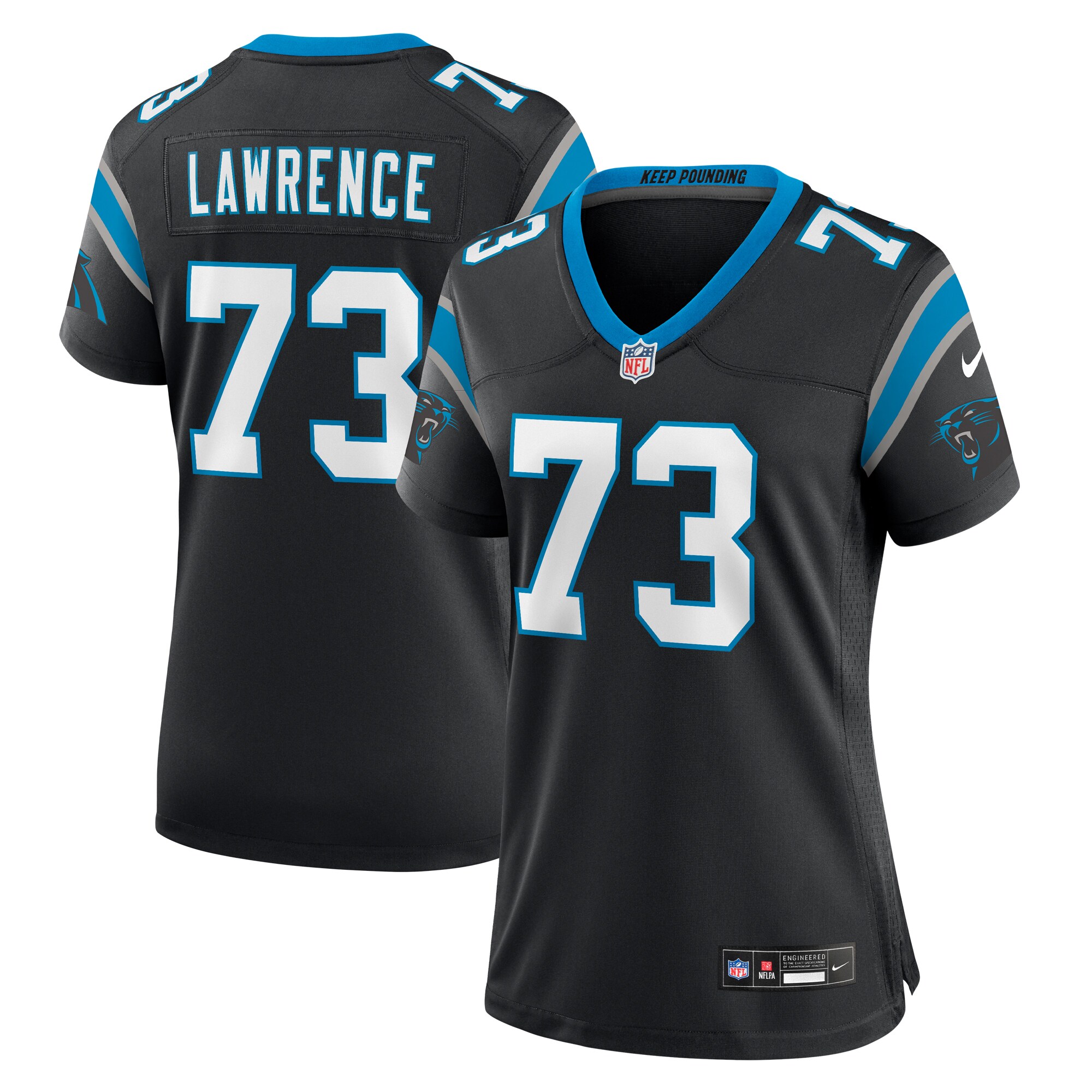 Rashard Lawrence Carolina Panthers Women's Game Jersey - Black cheap jerseys for sale - CheapJerseys.Shop