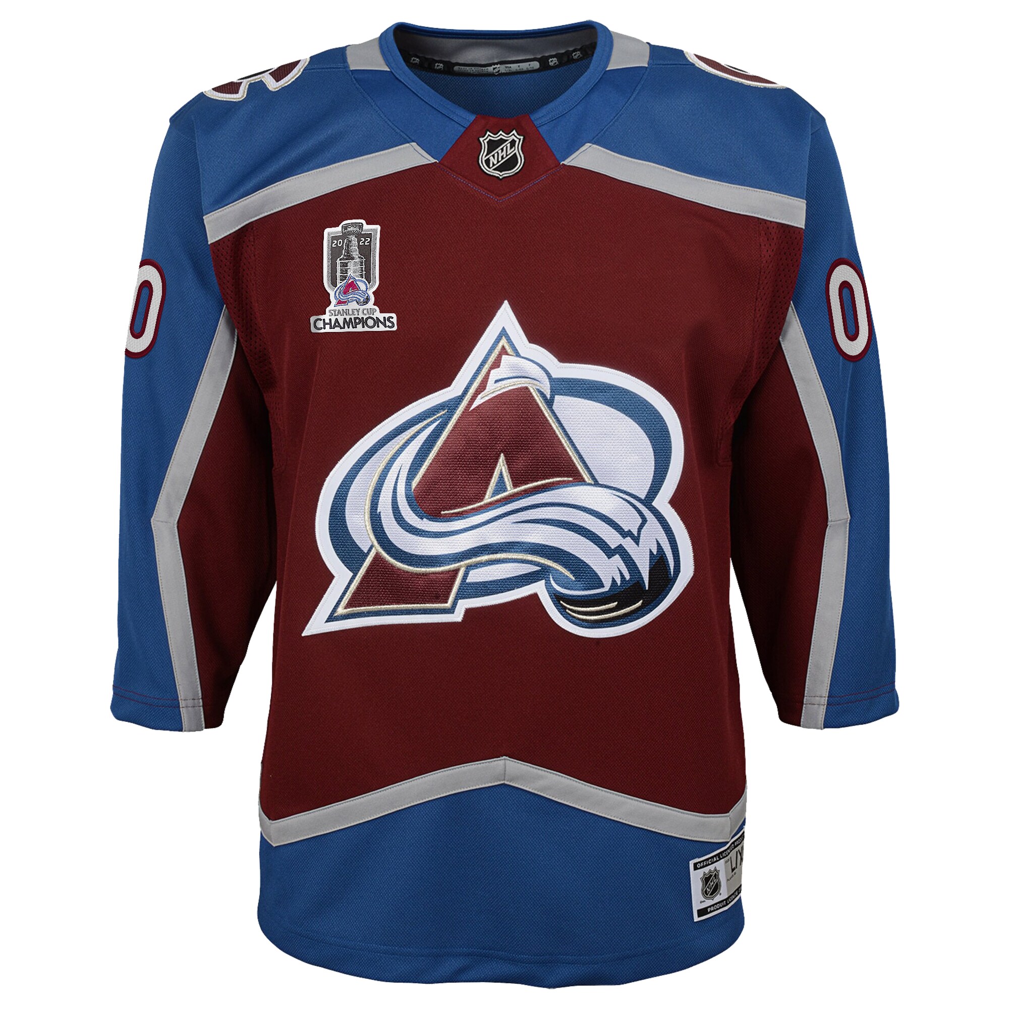 Colorado Avalanche Youth Home 2022 Stanley Cup Champions Premier Custom Jersey - Burgundy cheap jerseys for sale - CheapJerseys.Shop